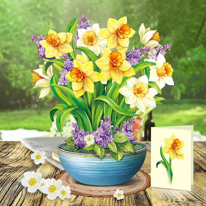 Airpark Pop Up Birthday Cards for Women Featuring a Stunning Paper Flowers Bouquet Design for Mom and Special Celebrations — 3 of 5