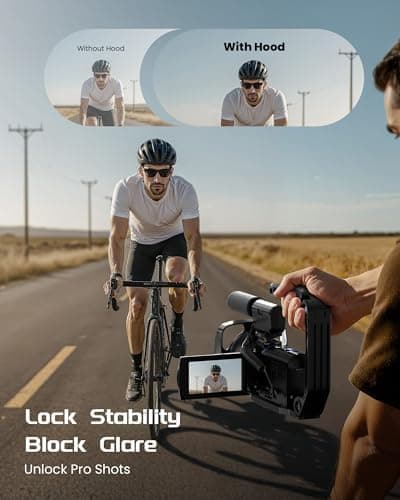 5K Video Camera Camcorder UHD 64MP Vlogging Camera with 3 Inch 270 Degree Rotatable Touch Screen IR Night Vision 16X Zoom WiFi and External Microphone — 5 of 5
