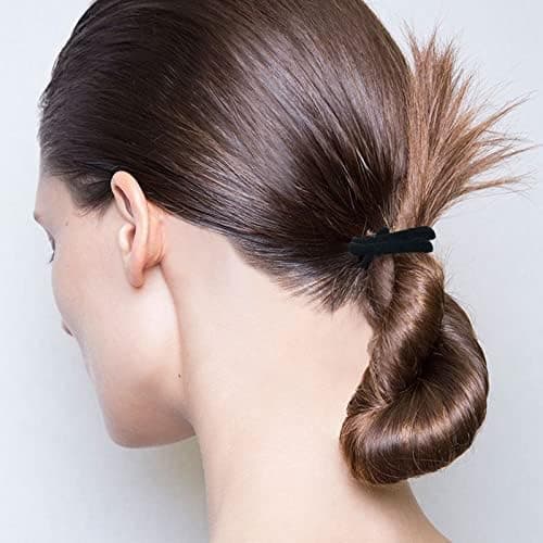 Black Hair Ties 50 Pcs Stretchable Anti Fracture No Crease No Damage High Elastic Pony Tails Hair Ties for Girls Women Short and Long Hair — 4 of 5