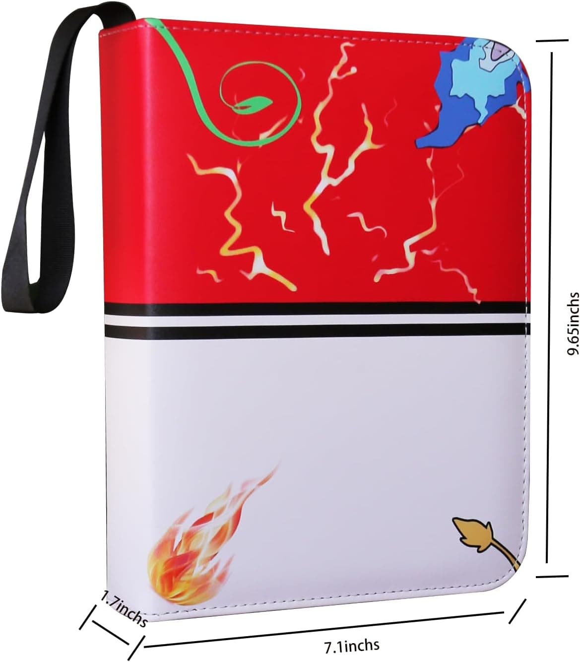 Trading Card Binder 4-Pocket with 400-Card Capacity, Durable PU Leather Cover, Side-Loading Sleeves and Protective Zipper Closure for Collectors — 4 of 5
