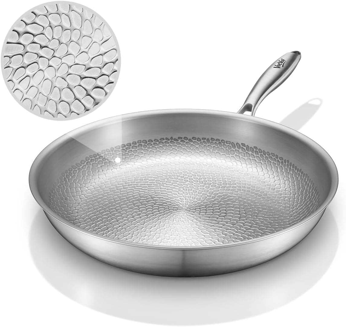 VocVoi Titanium Pans for Cooking 12-Inch Nonstick Pro Frying Cookware with Heavy-Duty Scratch-Resistant Coating and Rapid Heat Distribution — 1 of 5