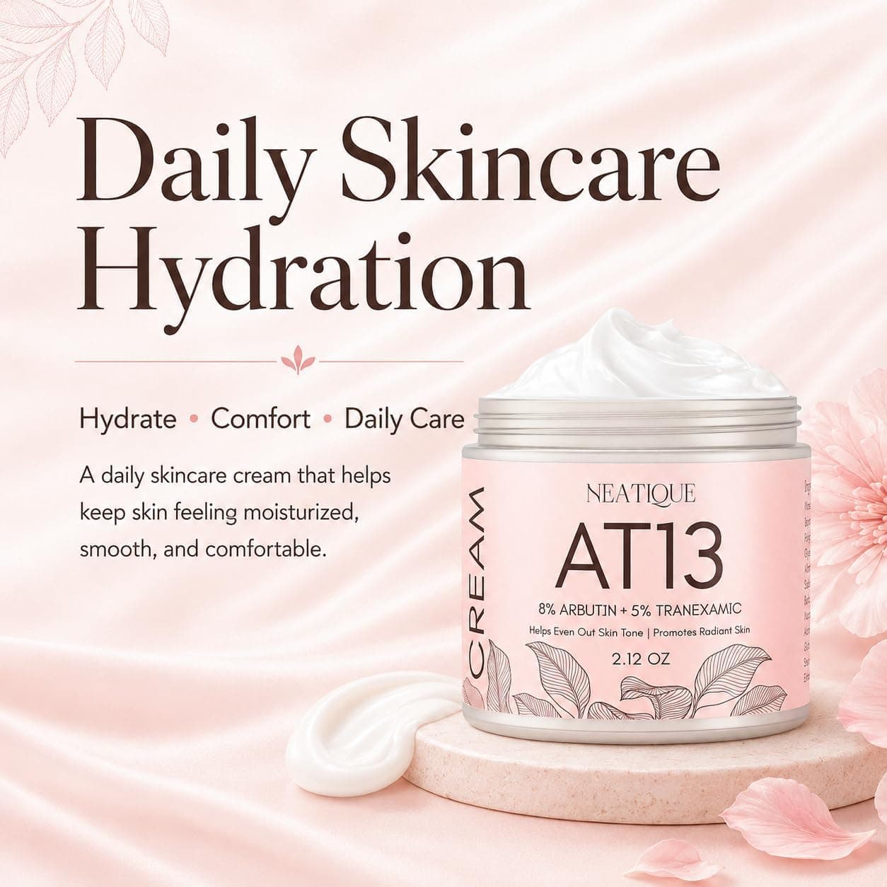 Arbutin 8% and Tranexamic Acid 5% Face Cream 2 fl oz Advanced Brightening Formula for Dark Spots and Uneven Skin Tone with Gentle Daily Hydration — 4 of 5