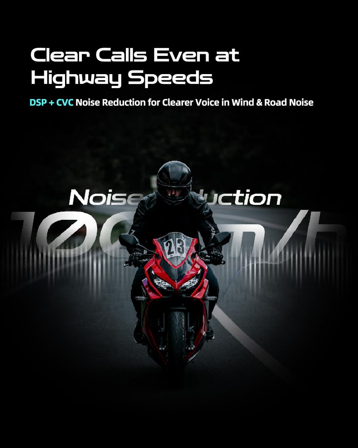 GT1 Motorcycle Bluetooth Headset with Clear Audio, Hands-Free Calling, Long Battery Life, and Weather-Resistant Design for Helmet Riders — 5 of 5