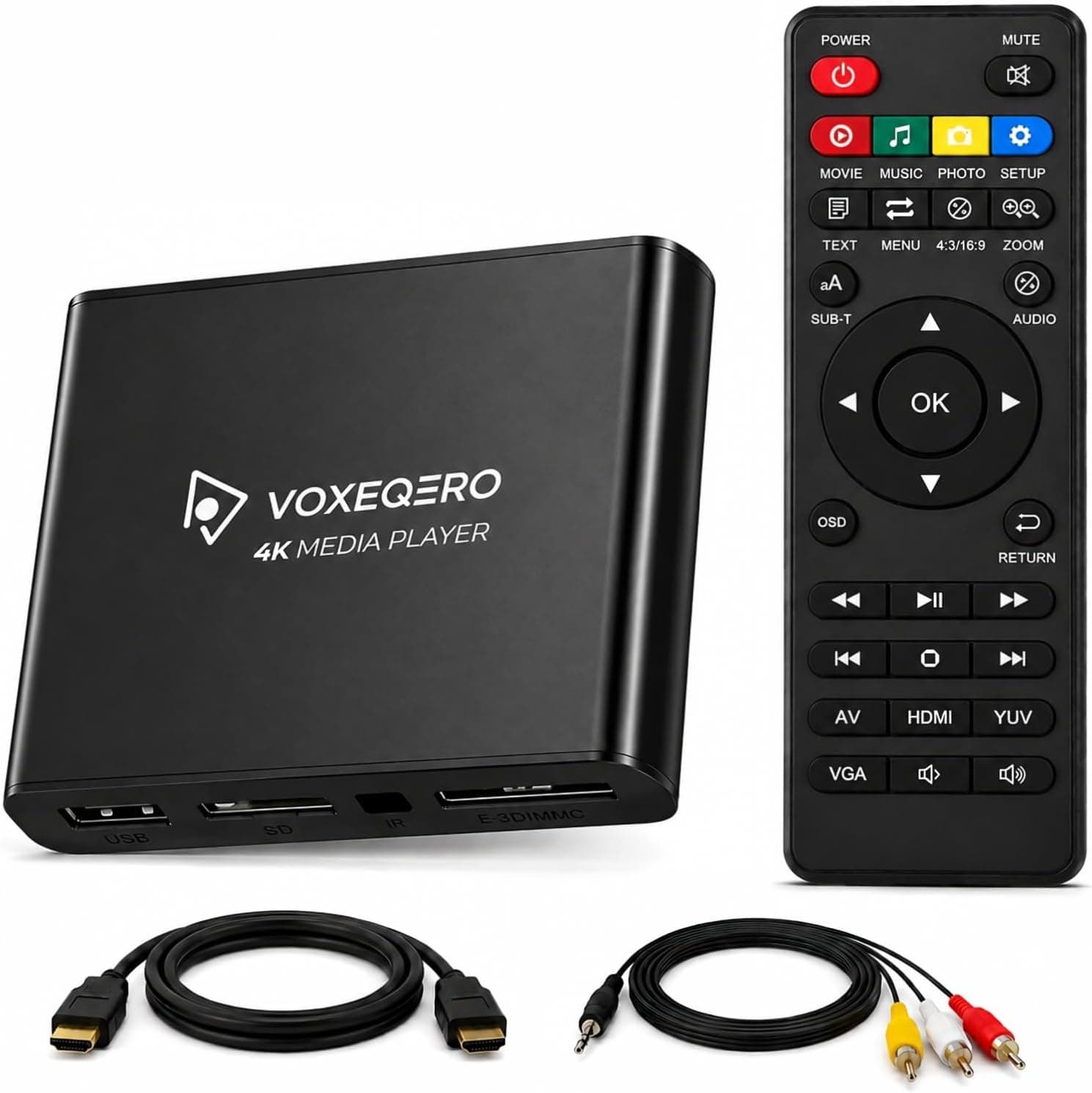 4K Media Player for TV with USB SD Playback, HDMI AV Output, and Convenient Auto Resume Feature for Seamless Movie Watching Experience — 1 of 5