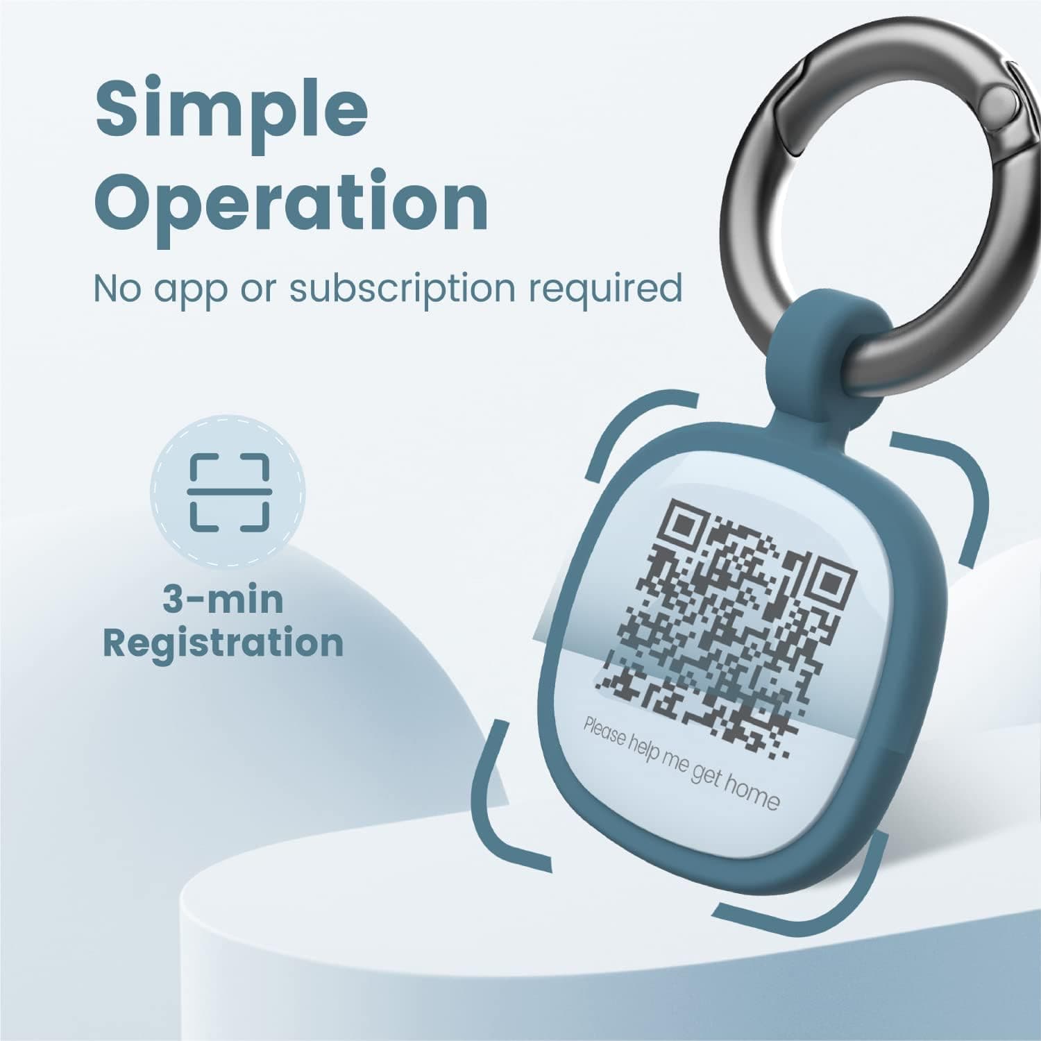 Silent Silicone QR Code Dog ID Tag for Pets, Waterproof Lightweight Collar Attachment, Instant Digital Profile Update and Scannable Pet Safety Access — 5 of 5