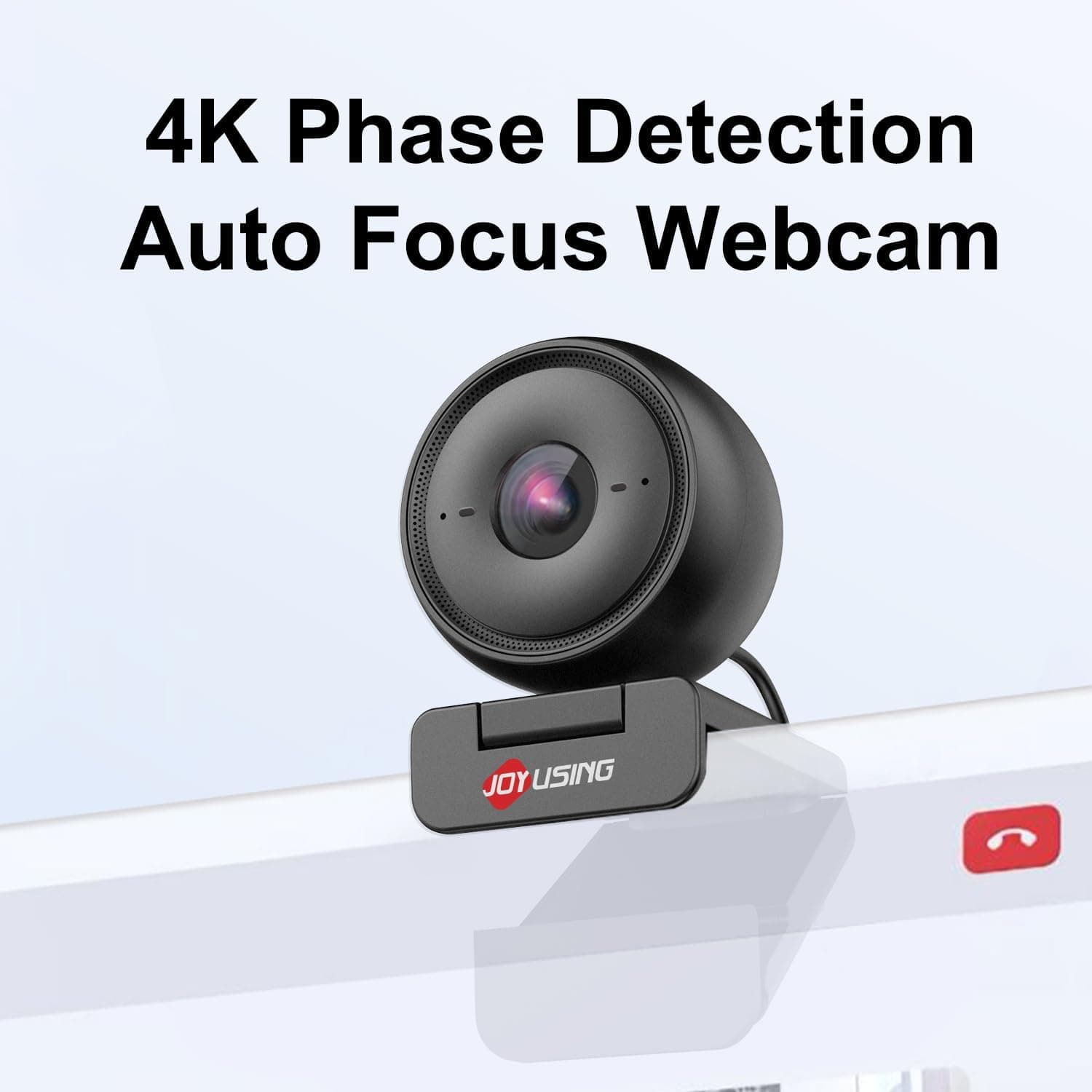 JOYUSING Flip600R 4K Webcam with Ultra HD 3840x2160 Resolution, PDAF Autofocus, Built-In Noise-Cancelling Microphones and Integrated Privacy Cover — 3 of 5