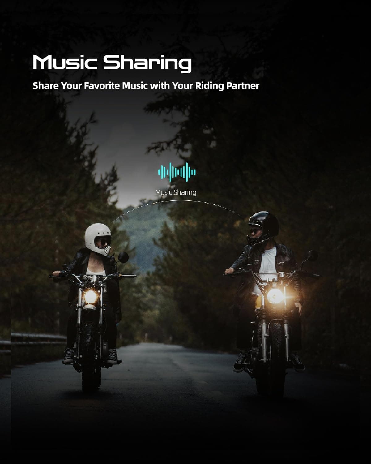 GT1 Motorcycle Bluetooth Headset with Clear Audio, Hands-Free Calling, Long Battery Life, and Weather-Resistant Design for Helmet Riders — 4 of 5