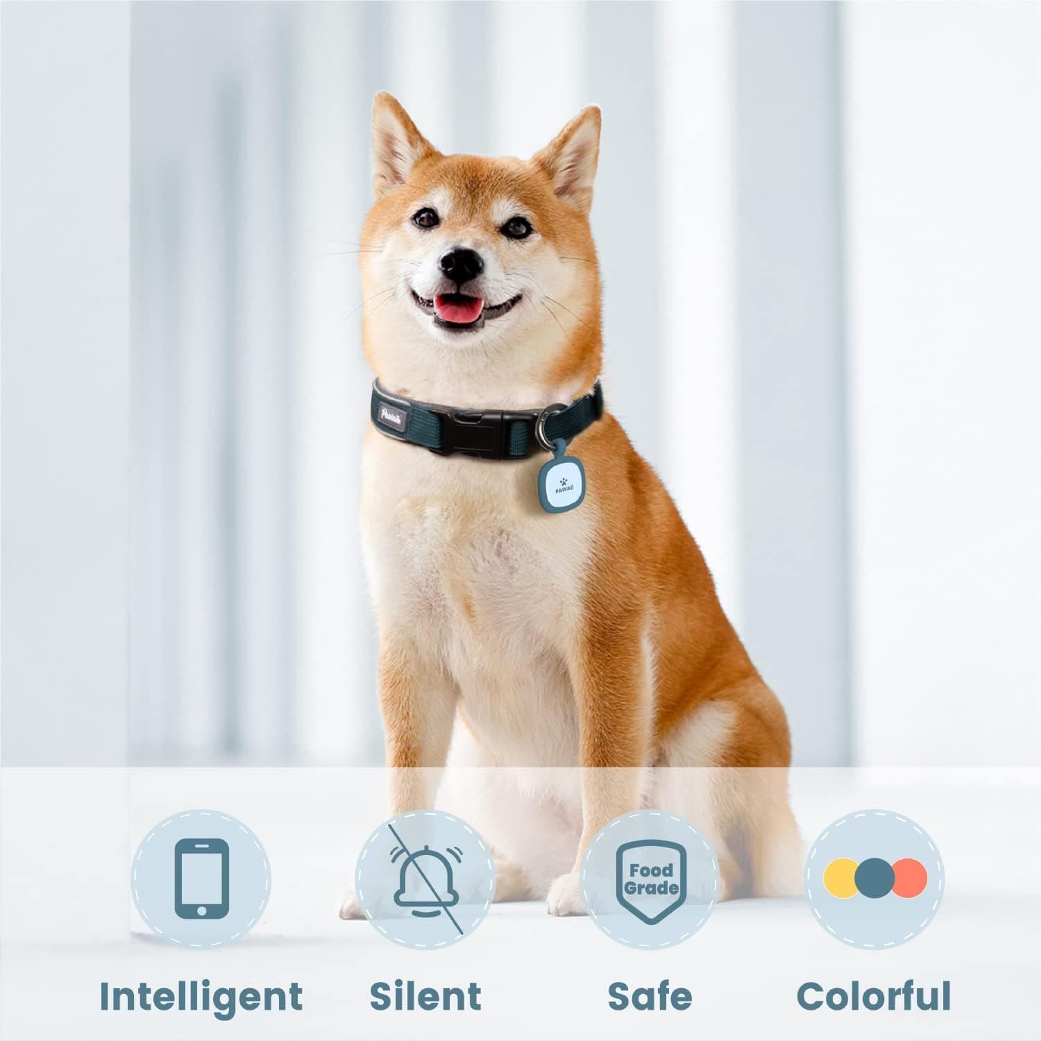 Silent Silicone QR Code Dog ID Tag for Pets, Waterproof Lightweight Collar Attachment, Instant Digital Profile Update and Scannable Pet Safety Access — 3 of 5