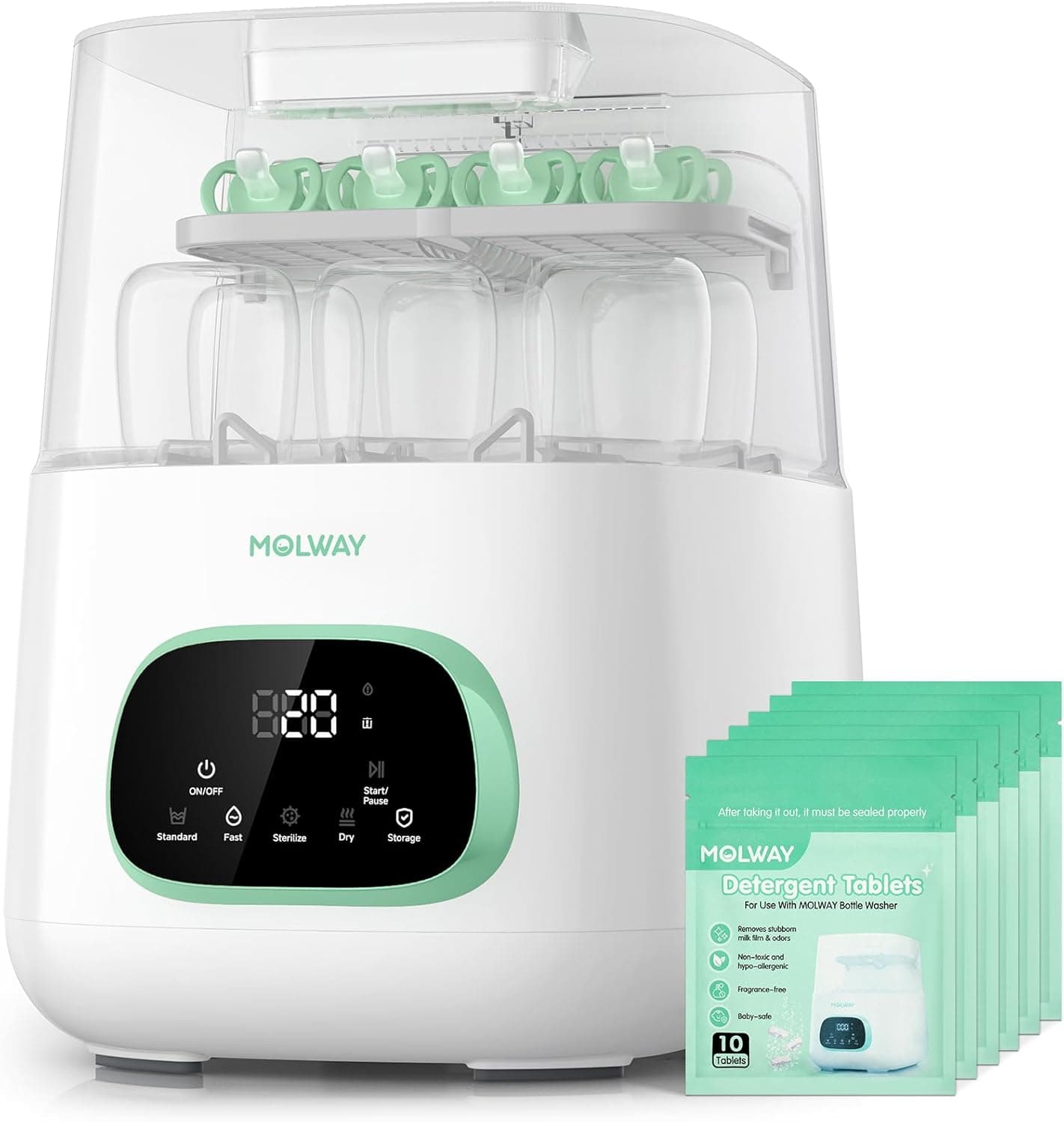 MOLWAY 4-in-1 Auto Baby Bottle Washer & Sterilizer — 1 of 5