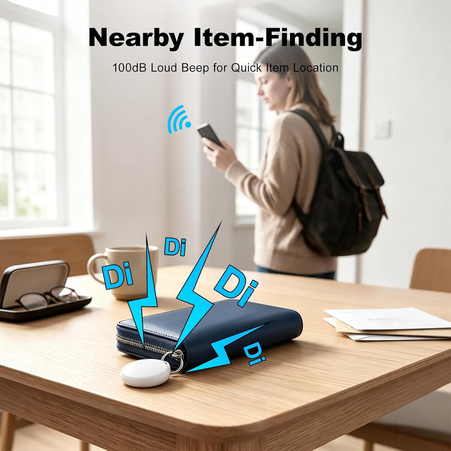 Smart Item Tracker Compatible with Apple Find My Network, 1 Pack Design with Compact Form Factor, Easy Setup, and Secure Location Tracking — 3 of 4