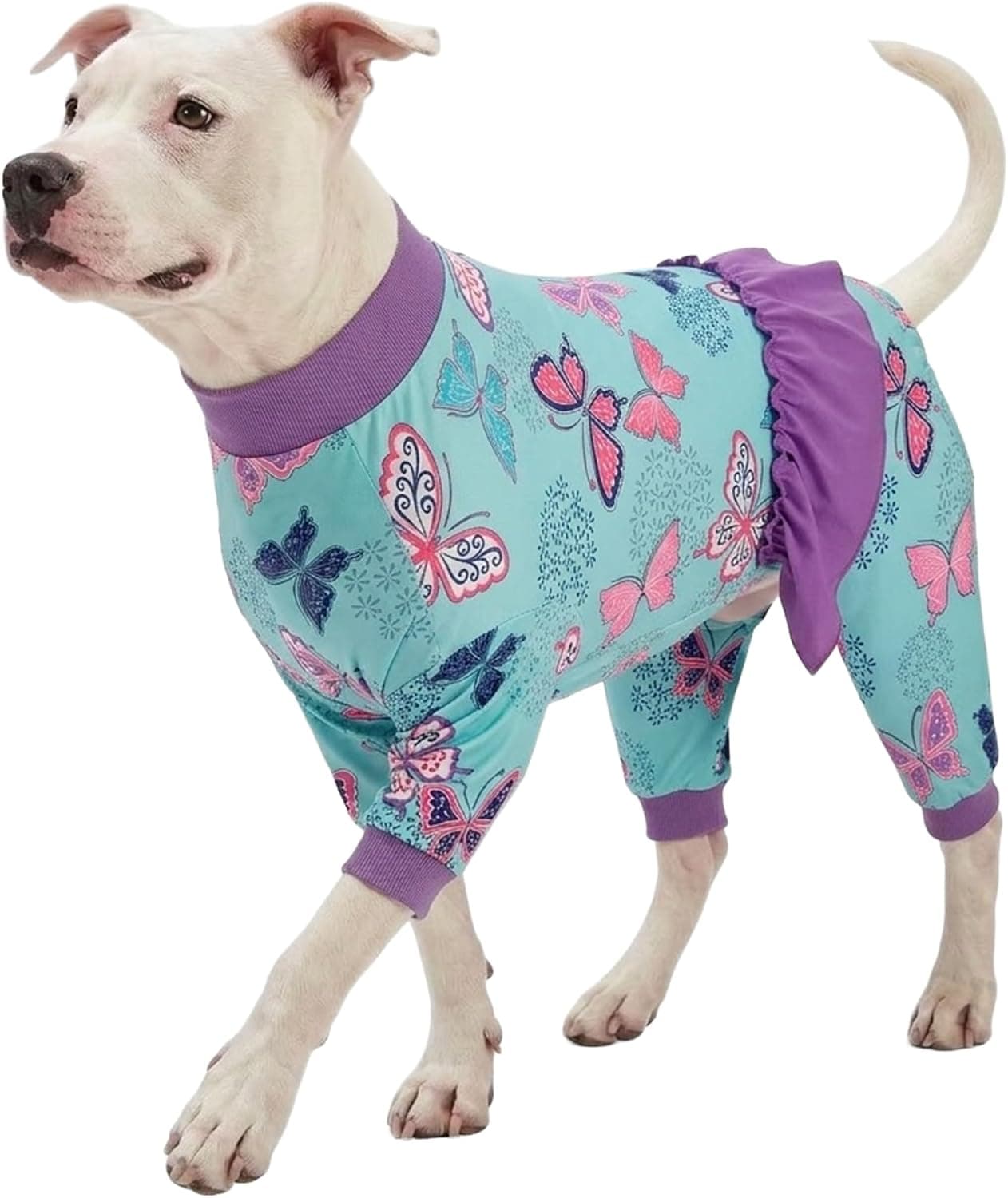 Large Dog Clothing Navy Butterfly Wings Print Comfortable Apparel with Easy Wear Design, Breathable Fabric Material and Vibrant Seasonal Styling — 2 of 5