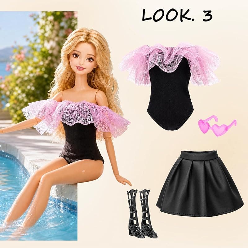 Fashion Girl Doll Clothes Accessories Set with 21 Pieces Designed for 11.5 Inch Fashion Dolls for Endless Styling Play and Creative Outfits — 4 of 5