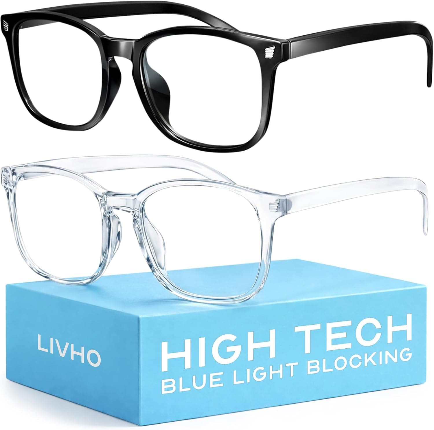 livho High Tech Blue Light Glasses with Advanced Computer Screen Fatigue Reduction and Full UV Protection Lenses for Everyday Digital Eye Strain — 1 of 5