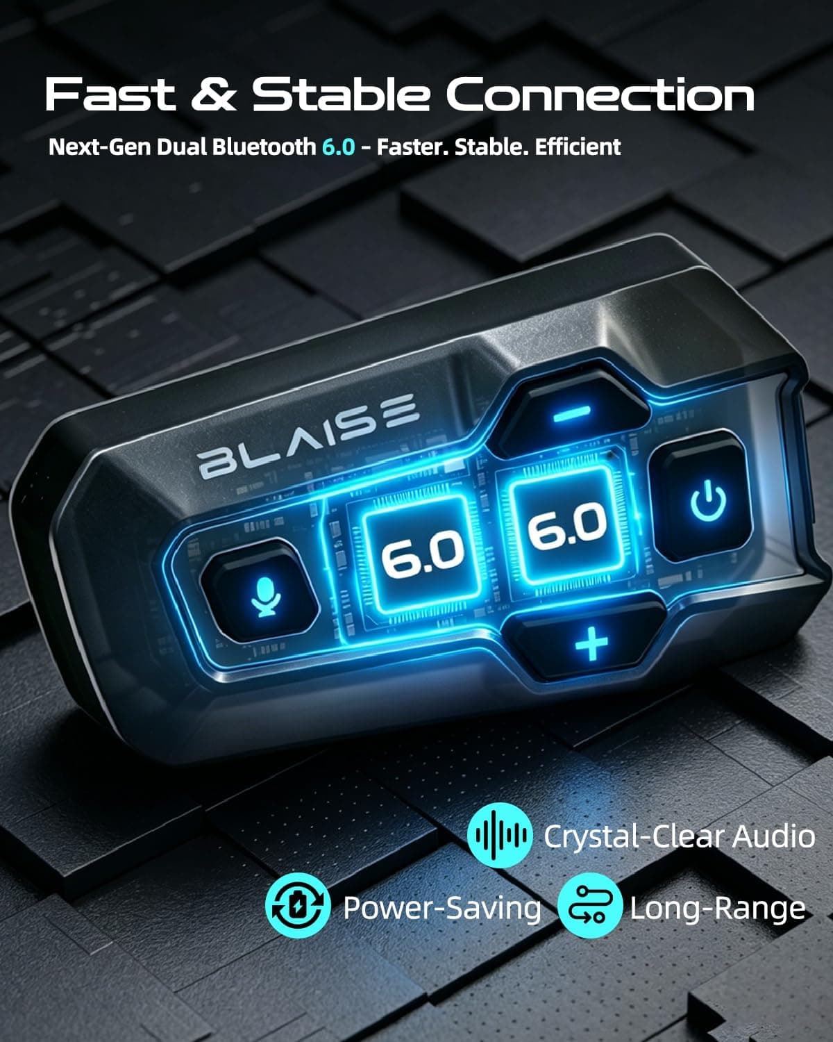 GT1 Motorcycle Bluetooth Headset with Clear Audio, Hands-Free Calling, Long Battery Life, and Weather-Resistant Design for Helmet Riders — 3 of 5