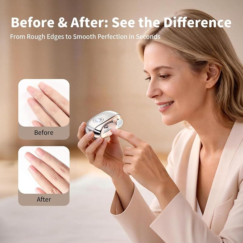 Electric Nail Clipper 3-Speed Electric Nail Trimmer with Digital Display Screen for Safe Automated Trimming and Easy Grooming — 4 of 5