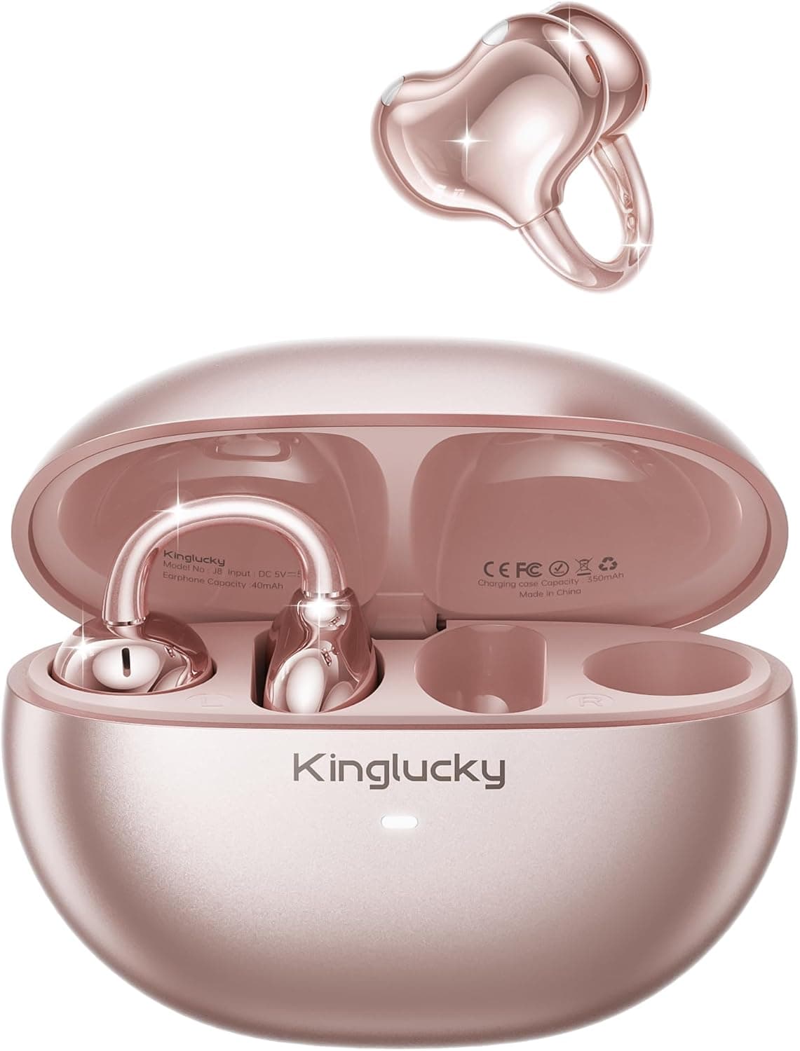 Kinglucky Upgraded Clip-On Earbuds Open Ear Wireless Earbuds with Advanced Bluetooth 6.0 Technology and Secure Comfortable All-Day Fit — 1 of 5