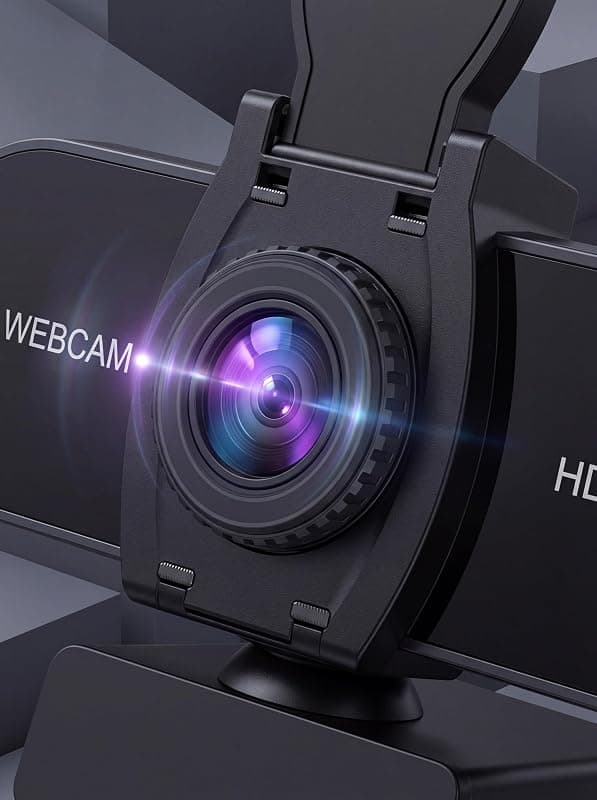 1080P HD Webcam with Built-In Microphone, Noise Cancellation, Privacy Cover, Wide-Angle Lens, Auto Light Correction and Plug & Play USB Setup — 5 of 5