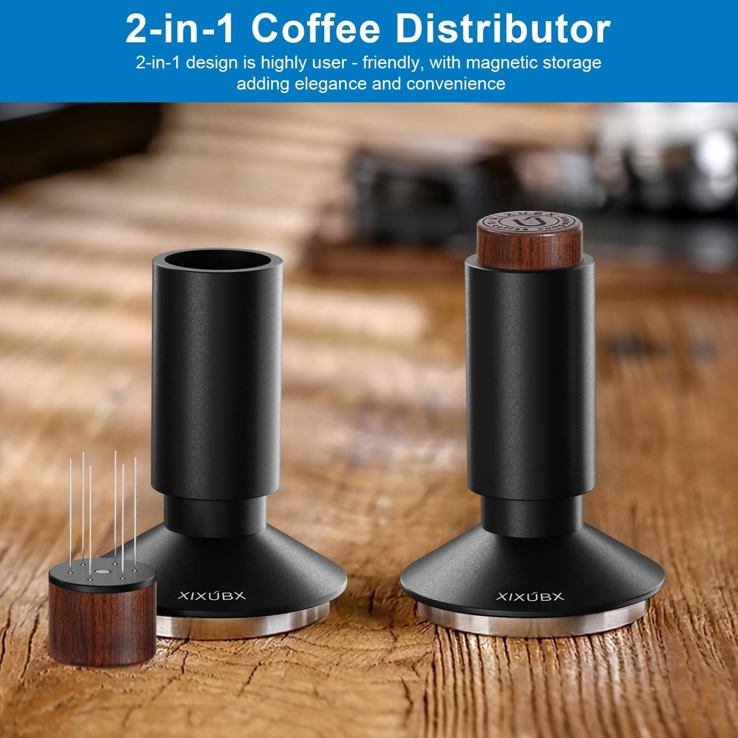 58.35mm 2-in-1 Espresso Tamper and WDT Tool with Precision Distribution, Stainless Steel Construction and Ergonomic Grip for Uniform Coffee Extraction — 5 of 5