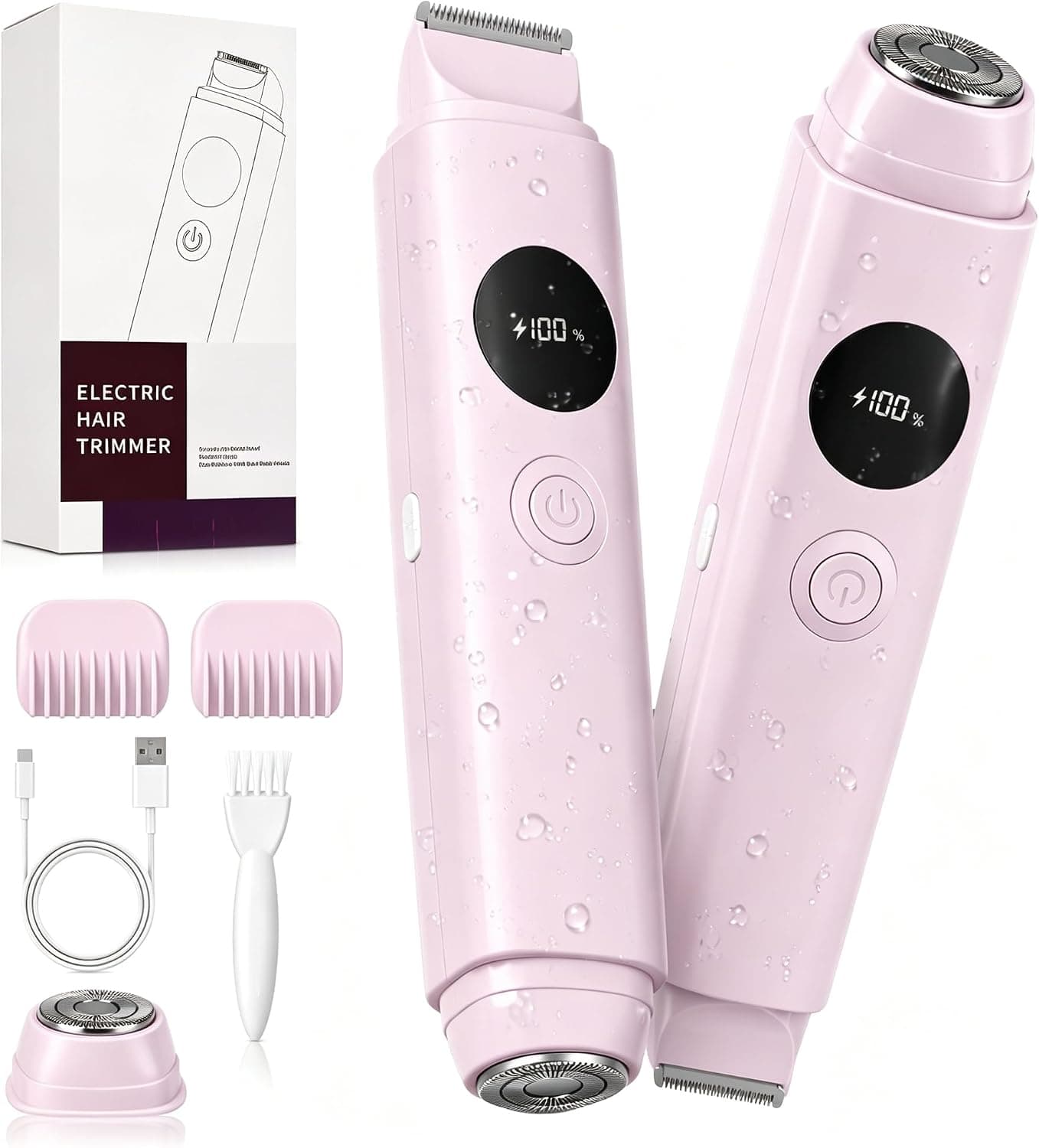 Bikini Trimmer for Women Waterproof Dual-Head Razor with LED Display and Precision Shaving Performance for Smooth Daily Grooming Care — 1 of 5