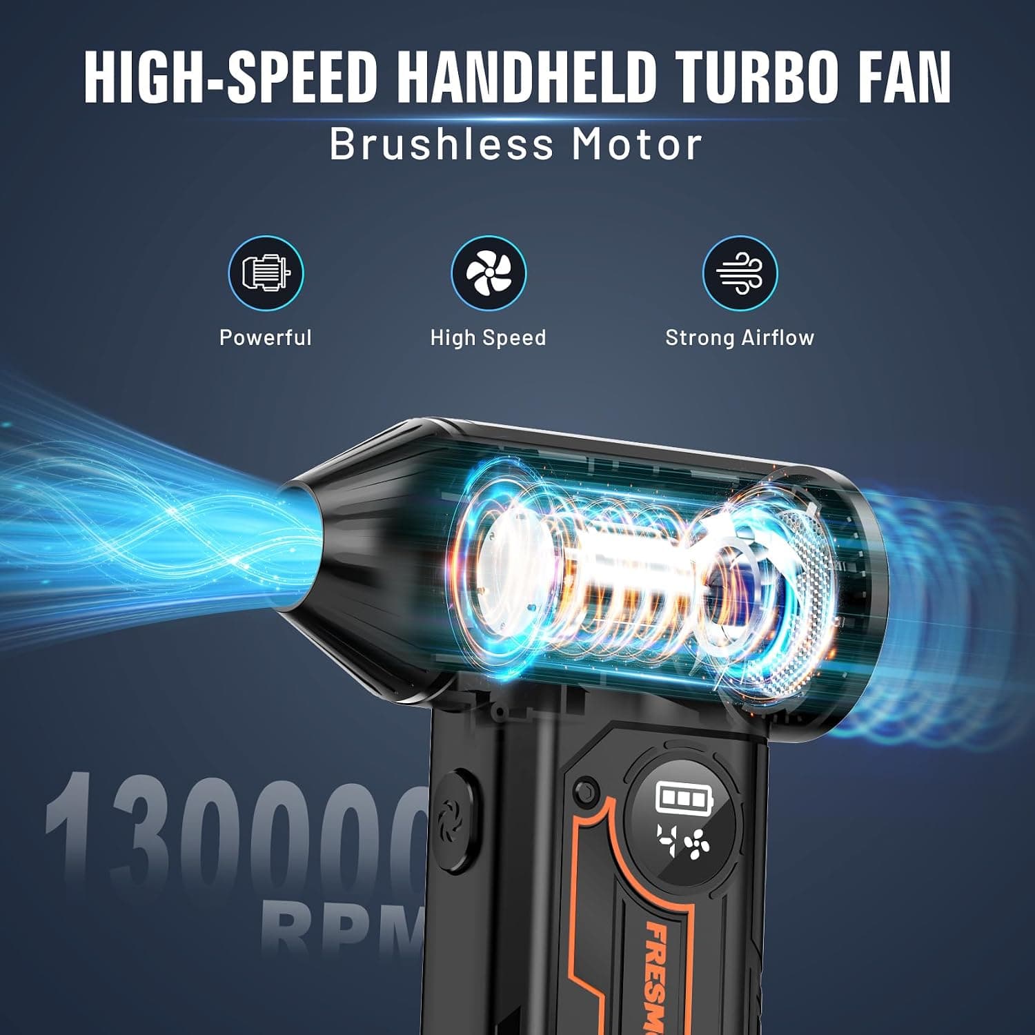 Compressed Air Duster 130000RPM Electric Air Blower for Cleaning Electronics Keyboards Computers and Hard to Reach Home and Office Spaces — 3 of 5