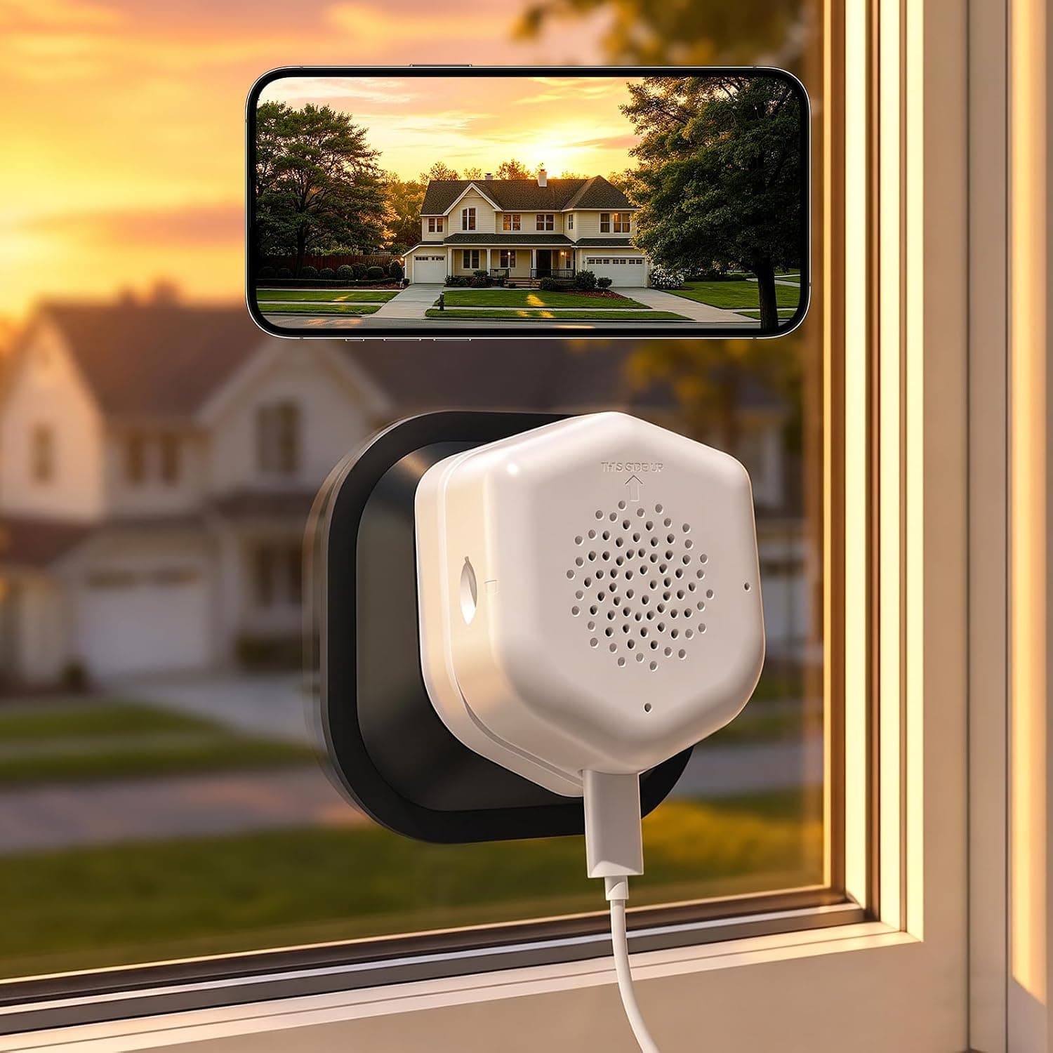 3MP 2K Window Camera for Clear Outdoor Monitoring Through Glass with Smart AI Detection, Dual-Band WiFi, Full-Color Night Vision and Easy Setup — 2 of 5