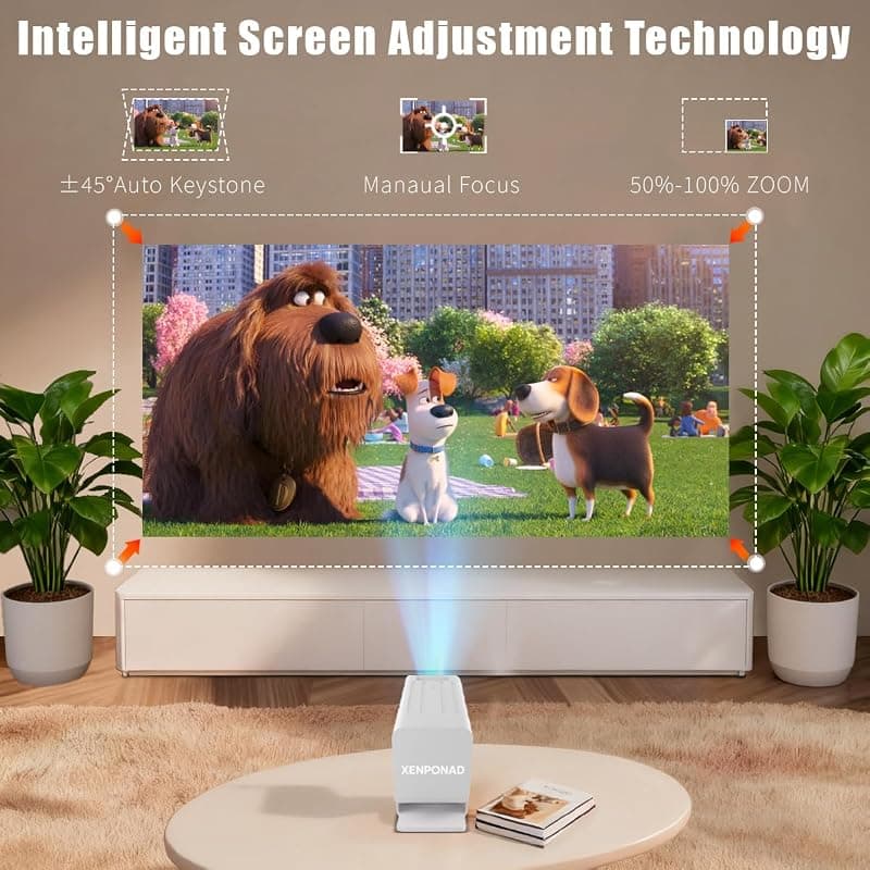 Mini Projector with WiFi and Bluetooth, 4K Supported Smart Projector with Ultra-Clear Display, Compact Portable Design and Built-in Speaker System — 3 of 5