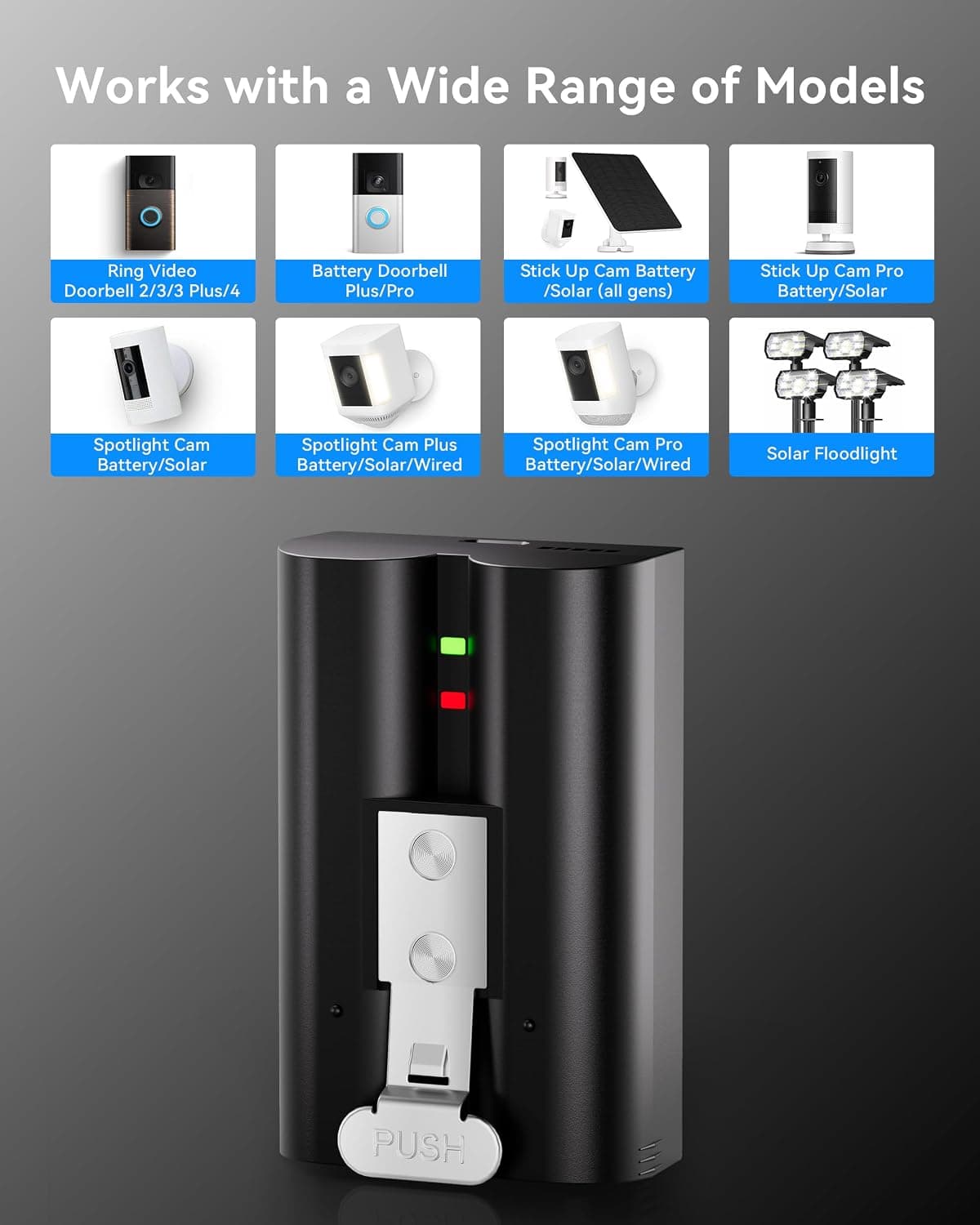 Replacement Battery for Ring Doorbell with 6040mAh Capacity, High-Performance 4-Pack Power Solution for Smart Security Devices and Home Monitoring — 3 of 5