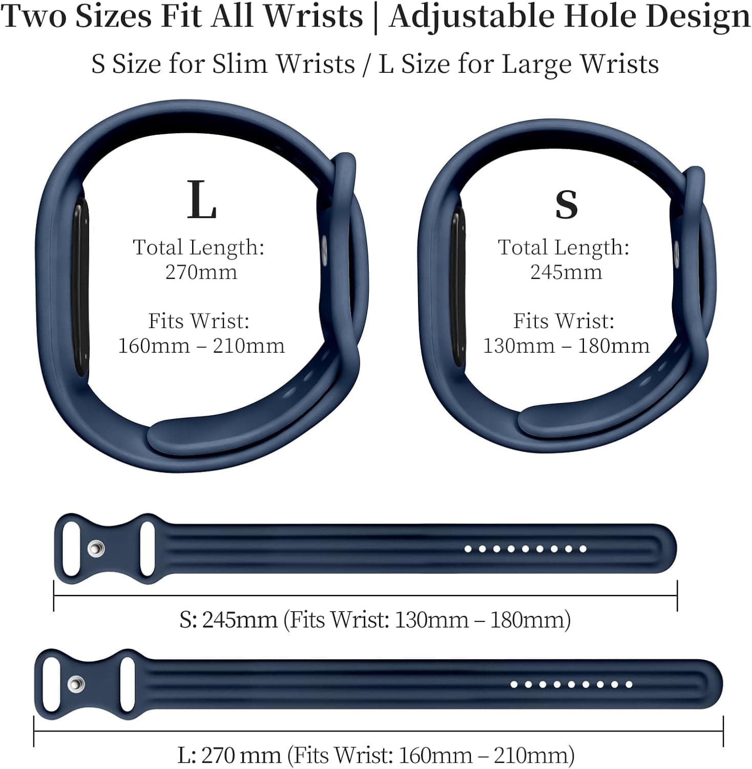 Fitbit Air Silicone Sport Band Lightweight Replacement Strap with Sweat-Resistant Material, Secure Pin-and-Tuck Closure and Breathable Design — 5 of 5