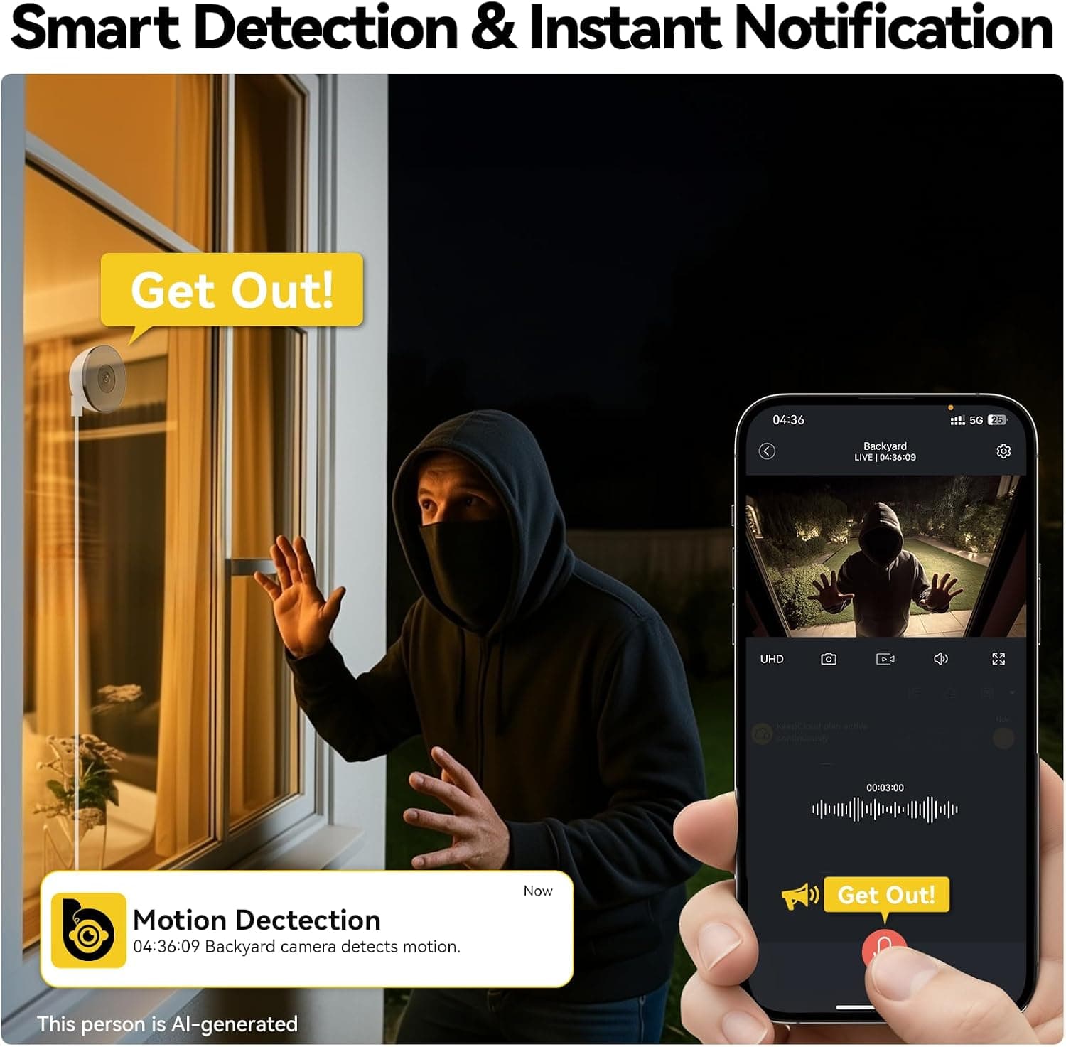 4MP Window Wi-Fi 6 Indoor Camera with Crystal Clear Resolution, Advanced Motion Detection, Night Vision Support and Easy Setup — 5 of 5