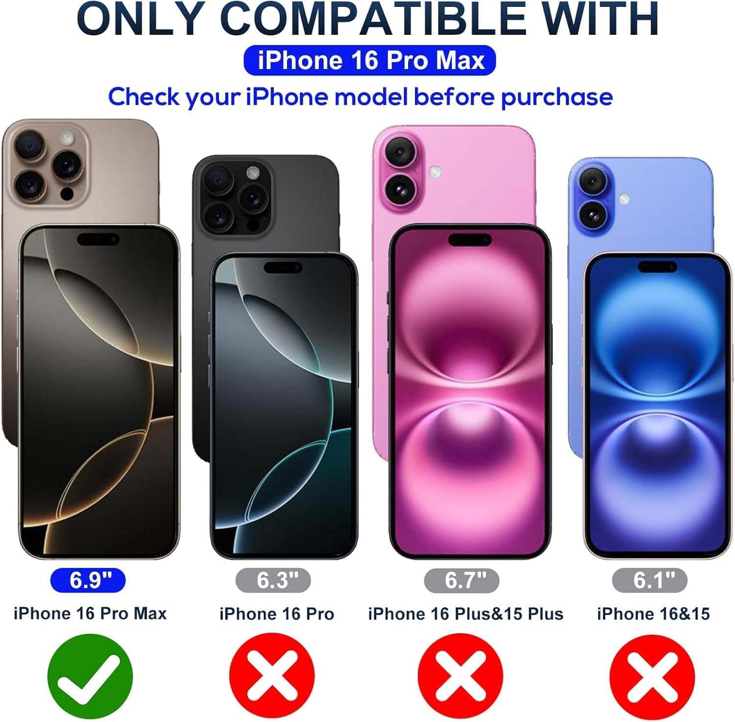 Blue Light Blocking Screen Protector for iPhone 16 Pro Max 2 Pack with Tempered Glass, Anti-Glare Coating, Scratch Resistance and Easy Installation — 2 of 4