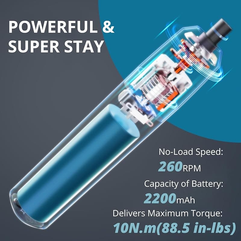 Tilswall 4V W122 Cordless Electric Screwdriver Featuring 10N.m High Torque, 260 RPM Speed, Lightweight Design and Rechargeable Battery Operation — 2 of 5