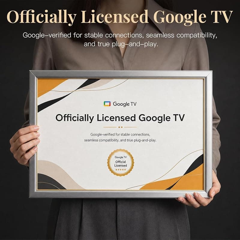 VOPLLS Official Google TV Smart Mini Projector with 4K Support, Built-In WiFi and Bluetooth Connectivity for Seamless Streaming and Entertainment — 2 of 5