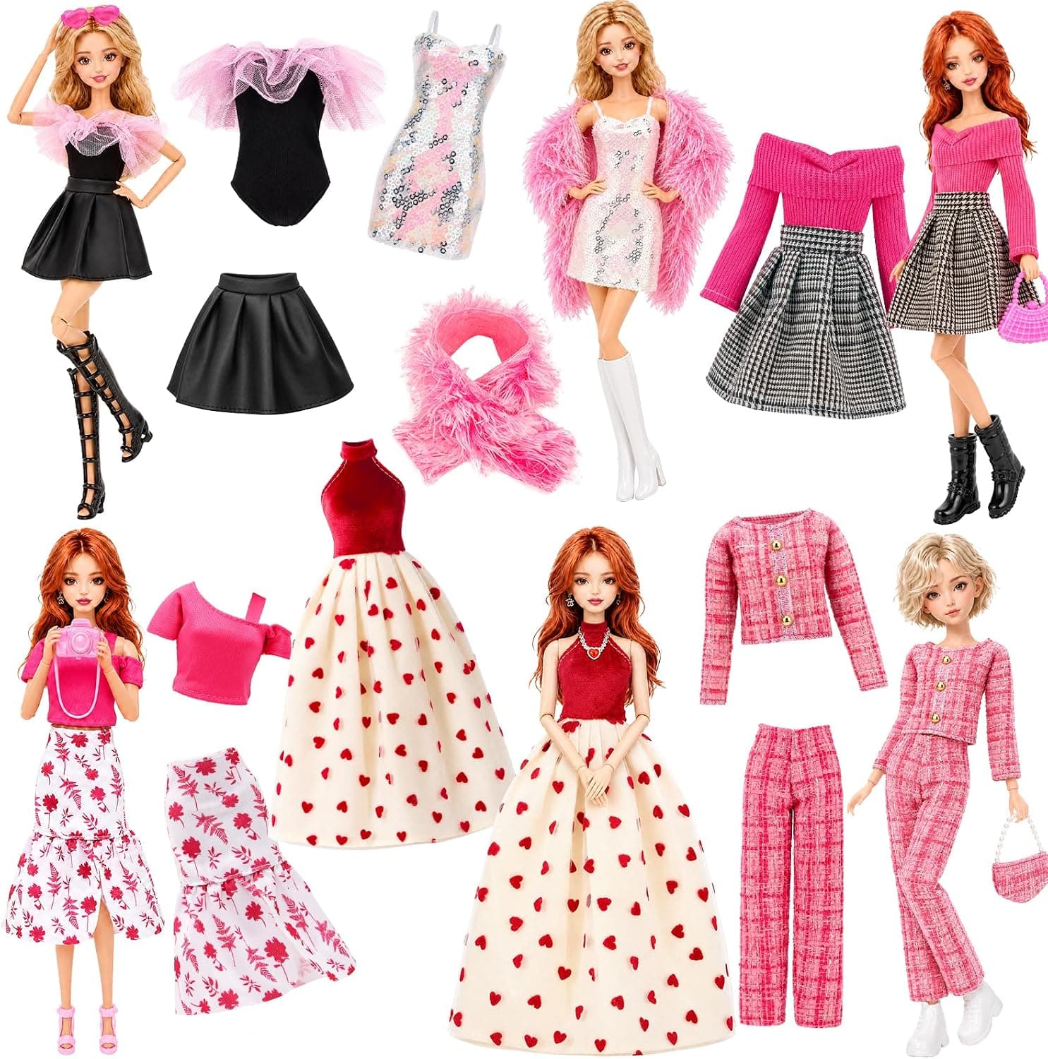 Fashion Girl Doll Clothes Accessories Set with 21 Pieces Designed for 11.5 Inch Fashion Dolls for Endless Styling Play and Creative Outfits — 1 of 5