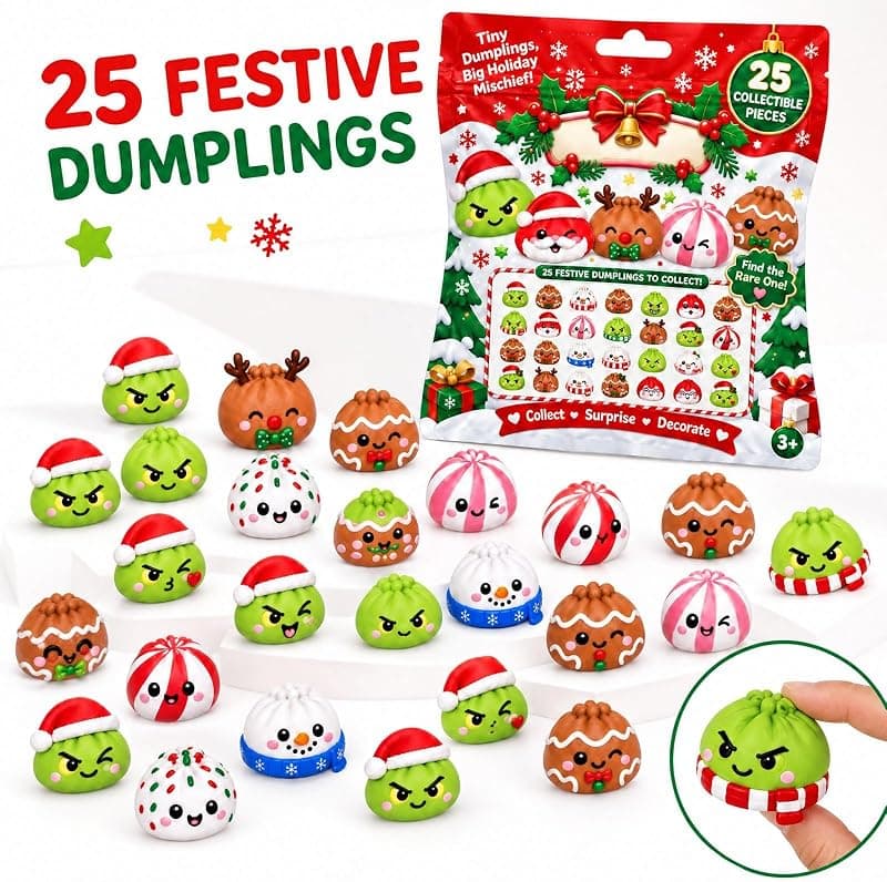Advent Calendar 2026 Christmas 24 Days Squishies for Adults Featuring Daily Surprises Festive Holiday Toys and Stress Relief Soft Novelty Gifts — 2 of 5