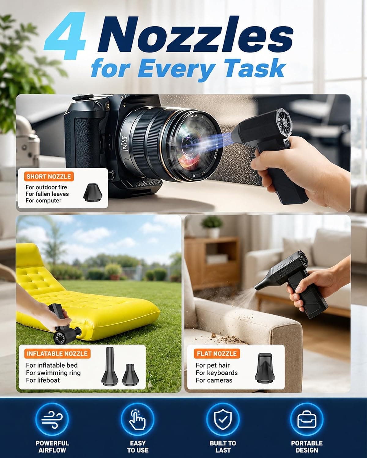 High-Speed Compressed Air Duster with 180,000 RPM for Efficient Cleaning — 4 of 5