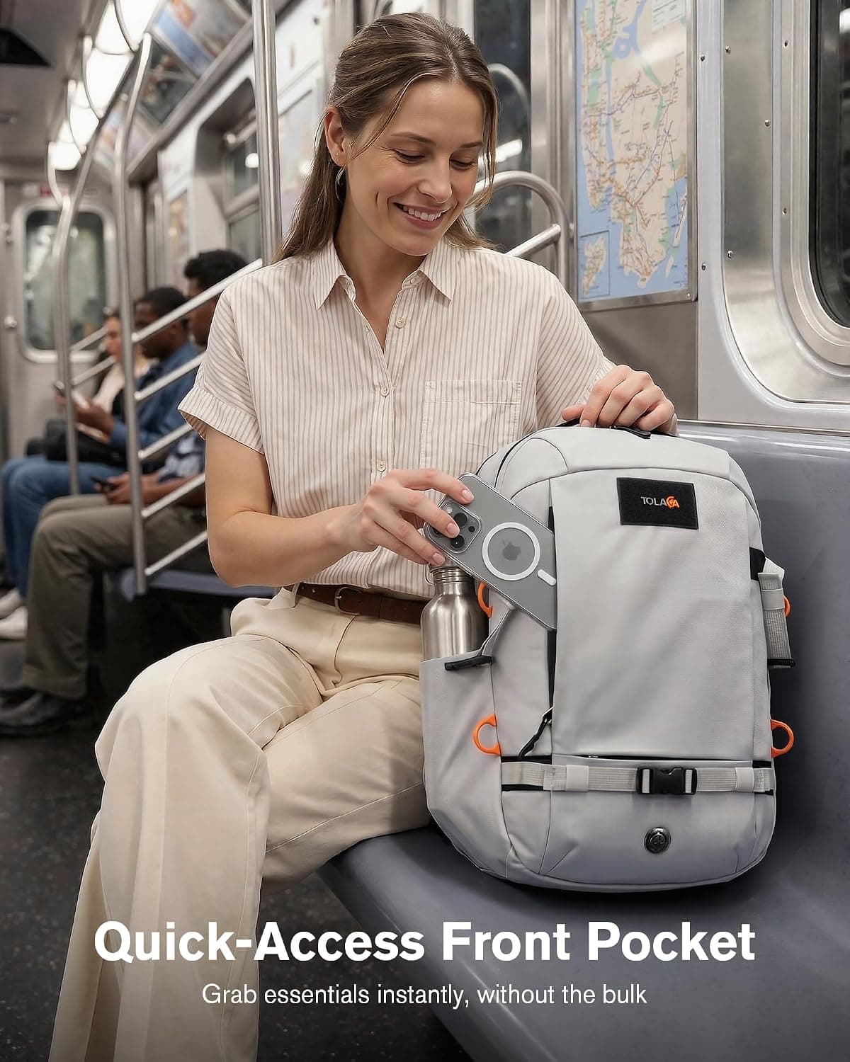 30L Travel Laptop Backpack with TSA 180-Degree Lay-Flat Design, EVA Padding for 15.6 Inch Laptops, Smart Pockets and Upright Support Base Structure — 5 of 5