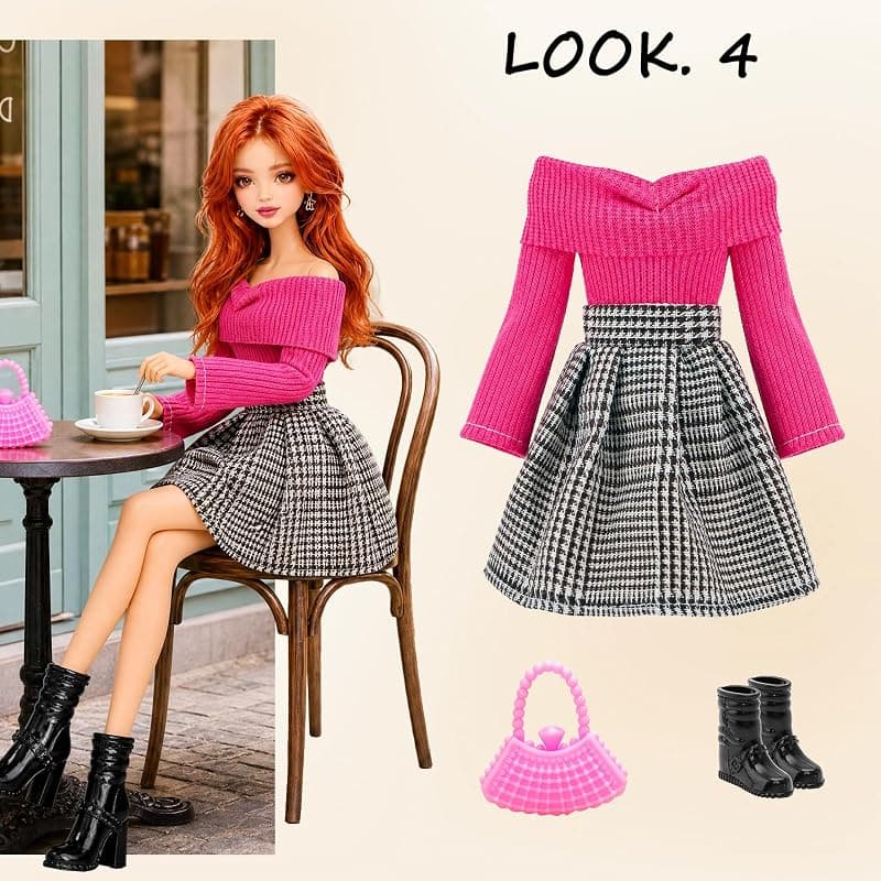 Fashion Girl Doll Clothes Accessories Set with 21 Pieces Designed for 11.5 Inch Fashion Dolls for Endless Styling Play and Creative Outfits — 5 of 5