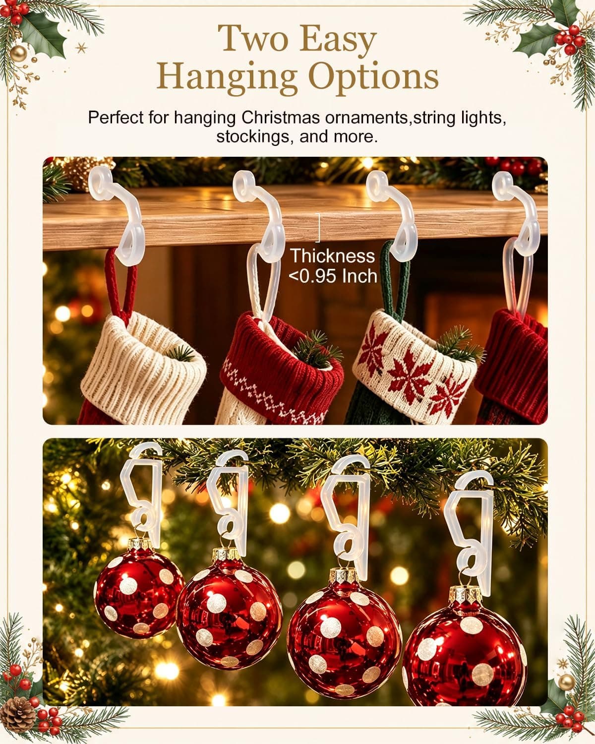 Christmas Light Gutter Clips 120 Pack for Hanging Outdoor String Lights Securely on Roofs, Eaves, Shingles, and Gutters Throughout the Holiday Season — 5 of 5