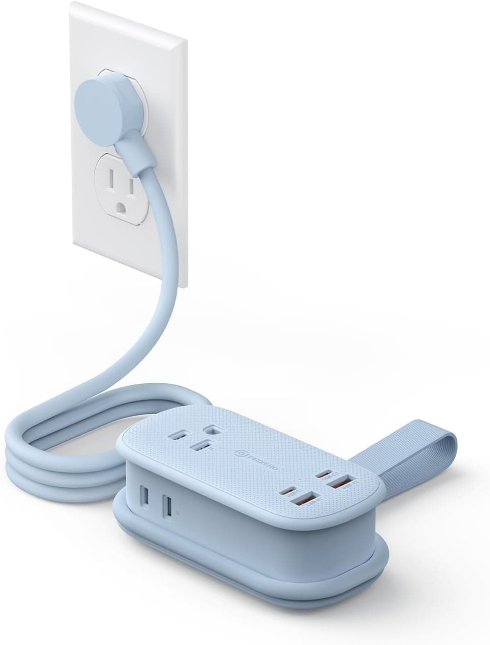 Phixero PhiPlug 7-in-1 45W USB-C Power Strip with Three AC Outlets, Two USB-C Ports, Two USB-A Ports and Multi-Device Charging Extension Cord Design — 1 of 5