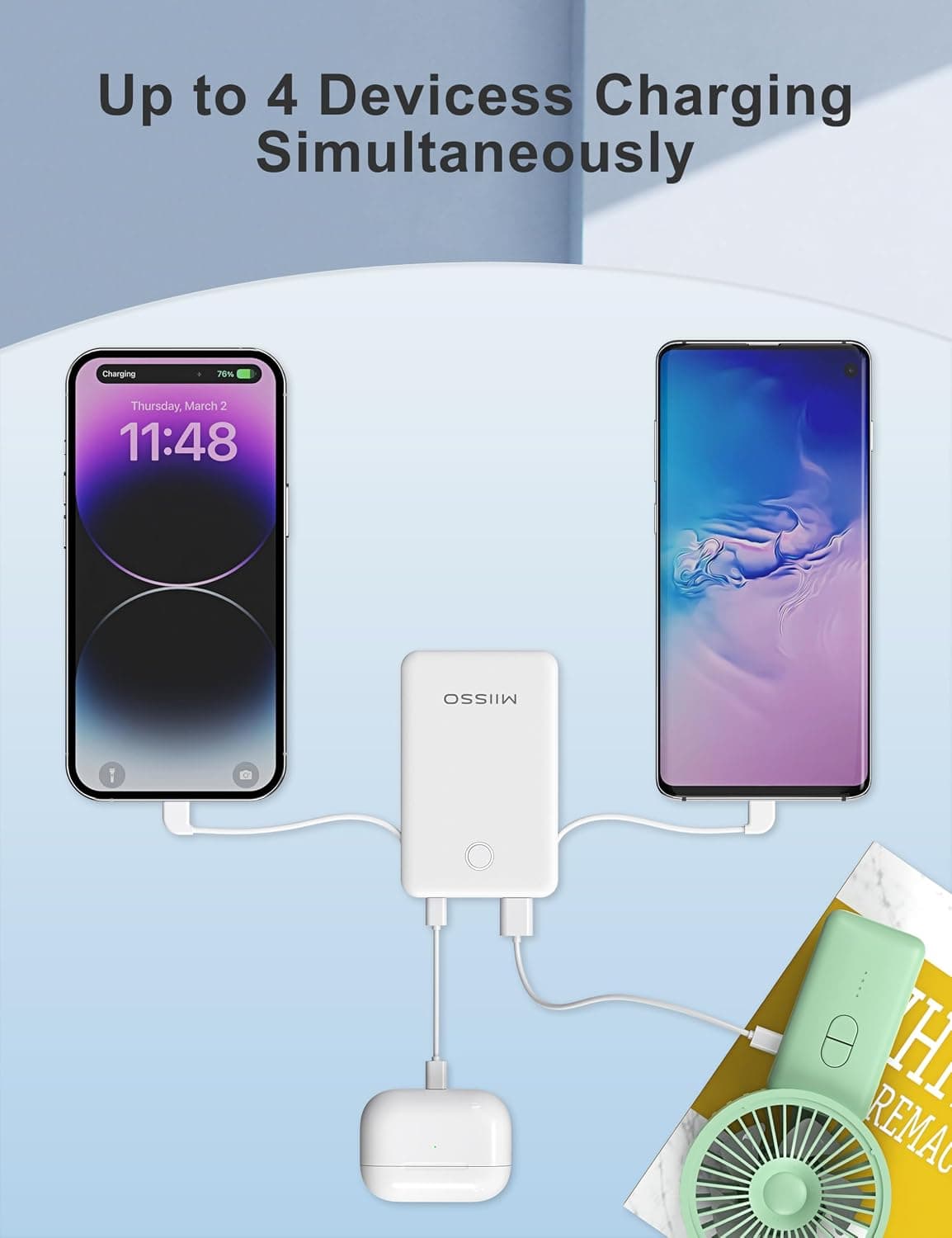 6000mAh Ultra Slim Power Bank Card Size Portable Charger with High Capacity Battery Backup and Compact Lightweight Pocket Design for Travel — 4 of 5