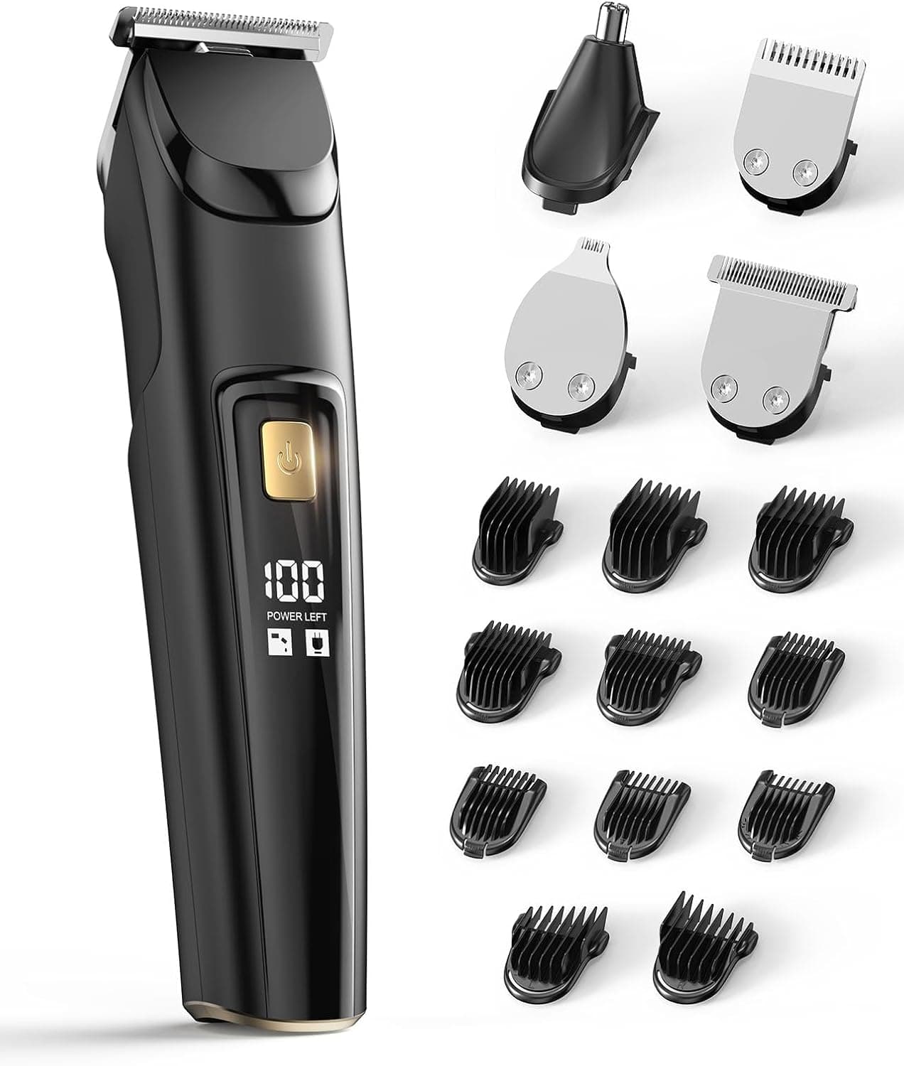 RICAF TC-022 4-in-1 Fast Charging Beard Trimmer Kit with Multiple Precision Heads for Beard, Mustache, Hair, Nose, Ear, and Body Grooming — 1 of 5