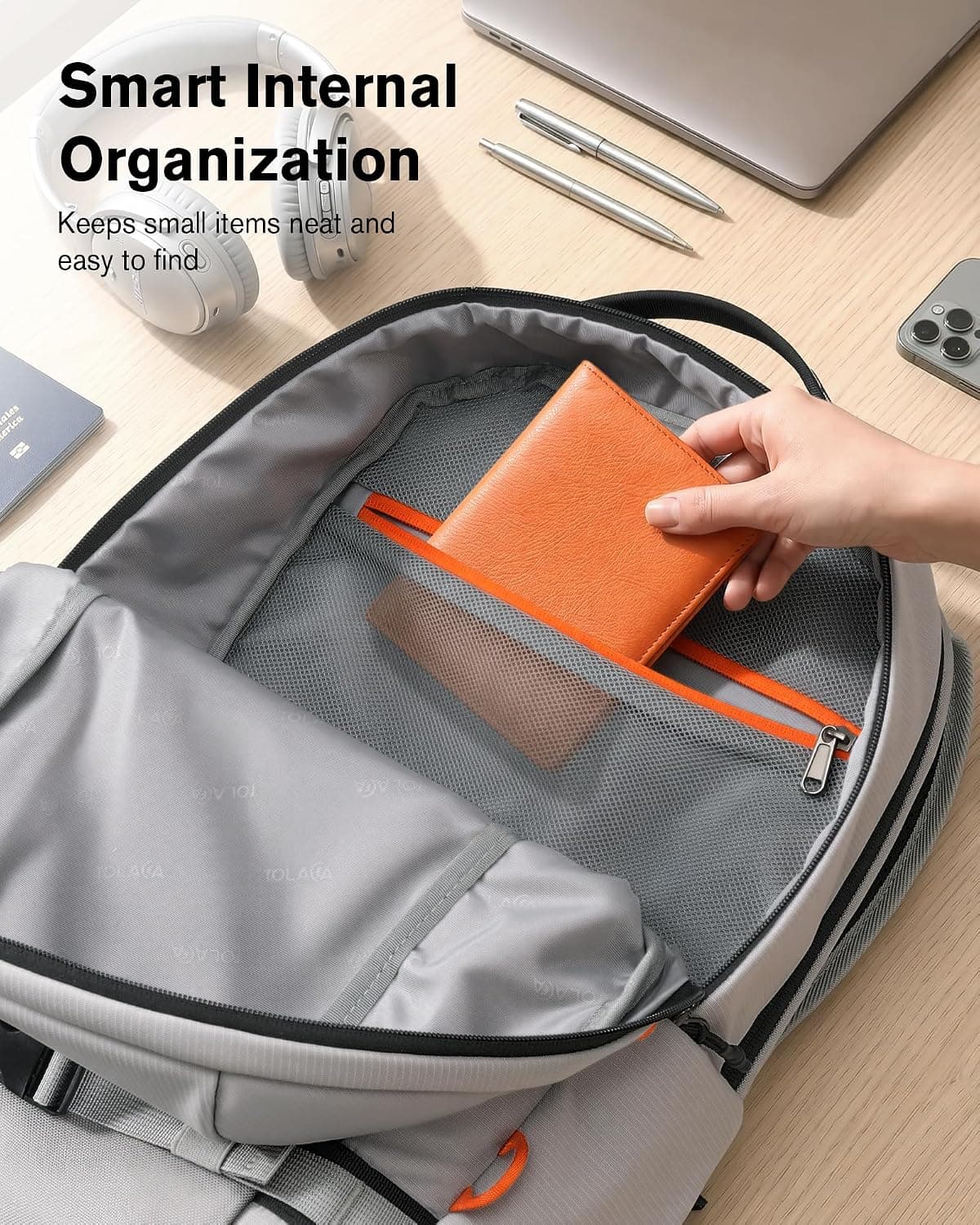 30L Travel Laptop Backpack with TSA 180-Degree Lay-Flat Design, EVA Padding for 15.6 Inch Laptops, Smart Pockets and Upright Support Base Structure — 2 of 5