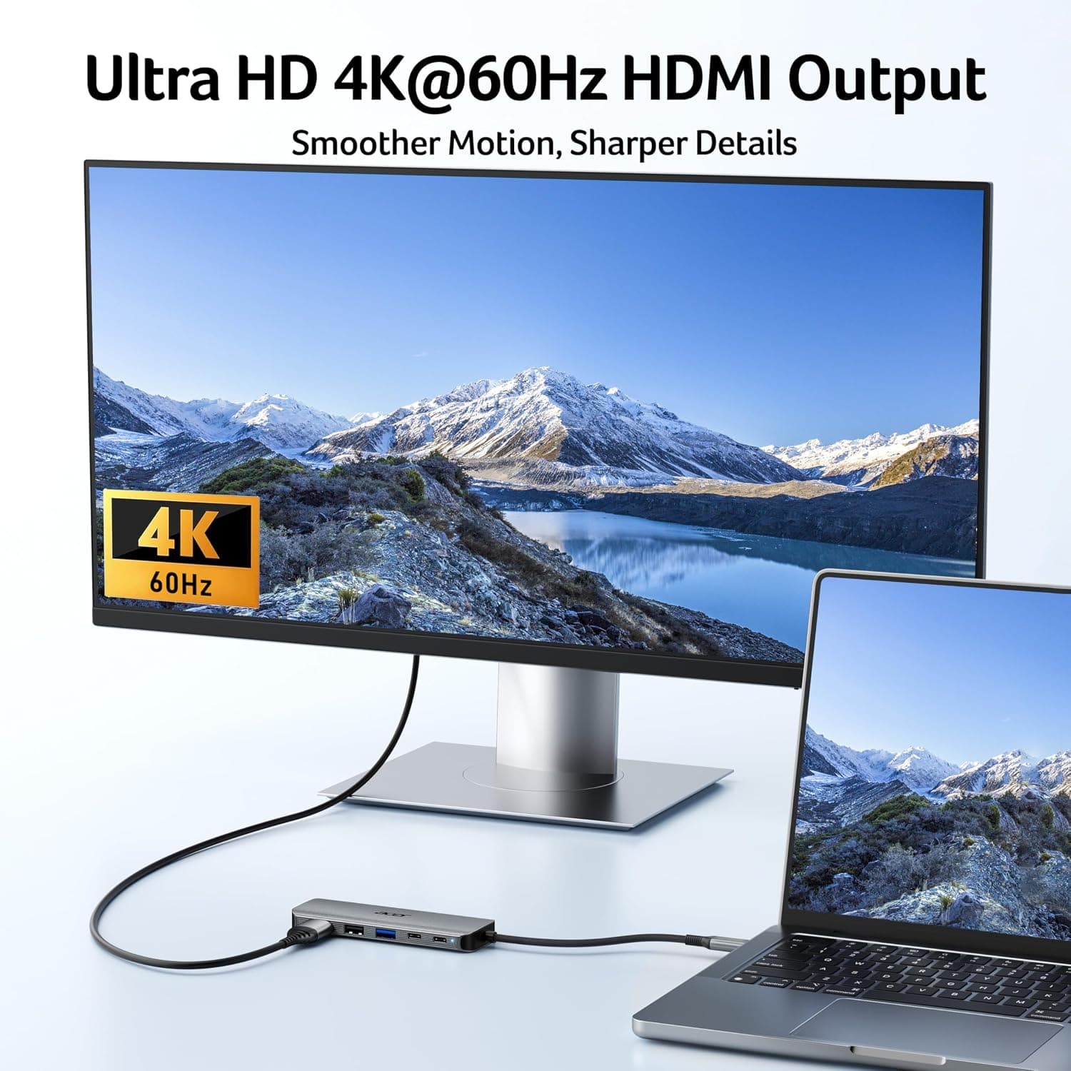 Acer 5-in-1 5Gbps USB-C Hub with 100W Power Delivery, 5 Versatile Ports, Fast Data Transfer Speeds, and Reliable High-Speed Laptop Charging — 3 of 5
