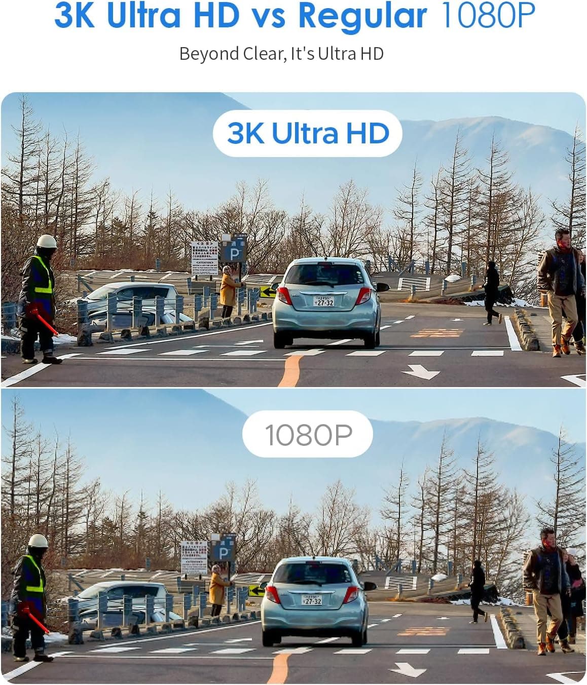 KAWA 3K Ultra HD Front Dash Cam with Smart Voice Control, NightEagle Night Vision Engine, Built-In WiFi, App Control and Seamless Loop Recording — 3 of 5