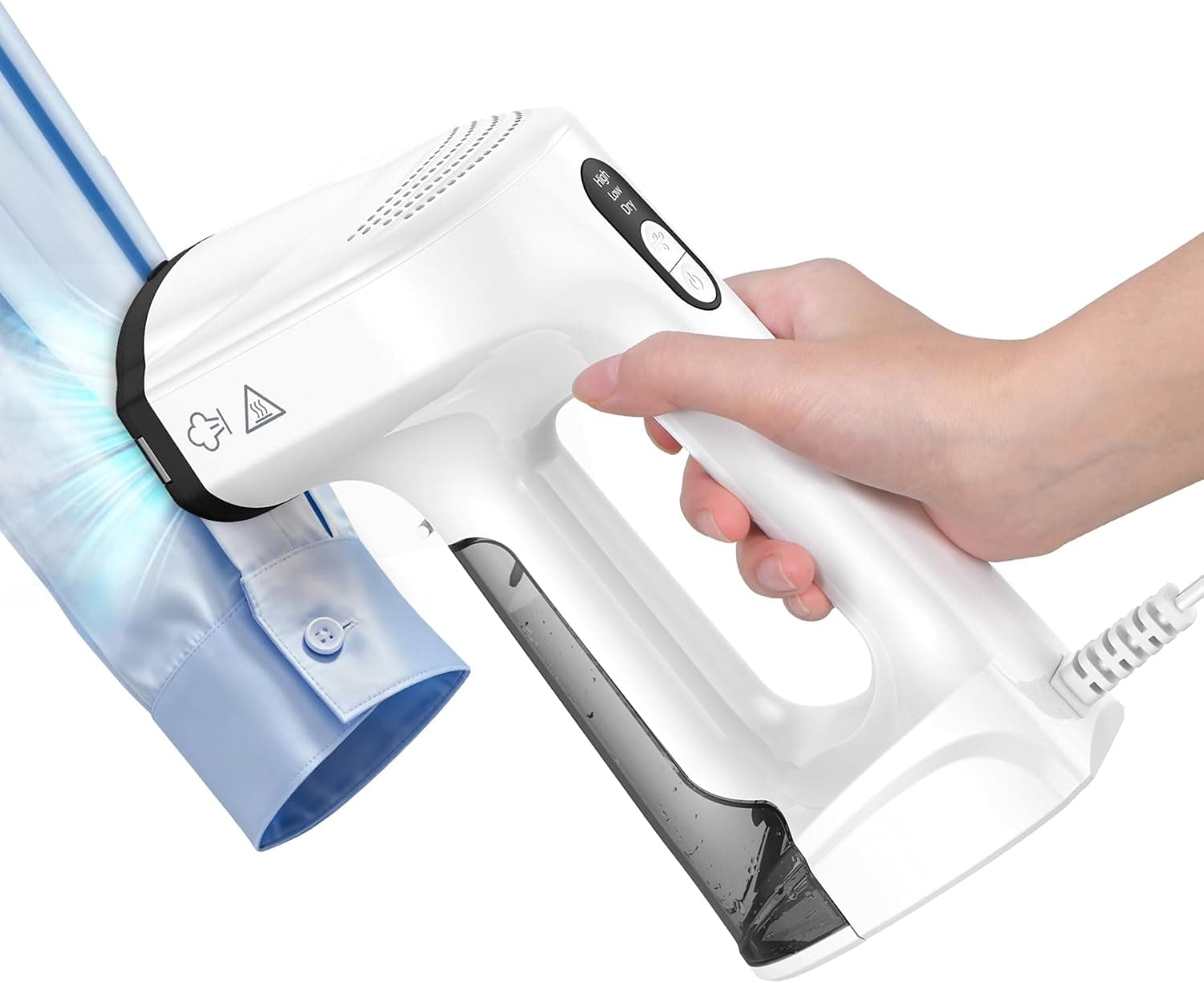Portable Handheld Clothes Steamer with Powerful 3500Pa Pressure, Fast Heating, Wrinkle Removal and Compact Travel Design for Home and Trips