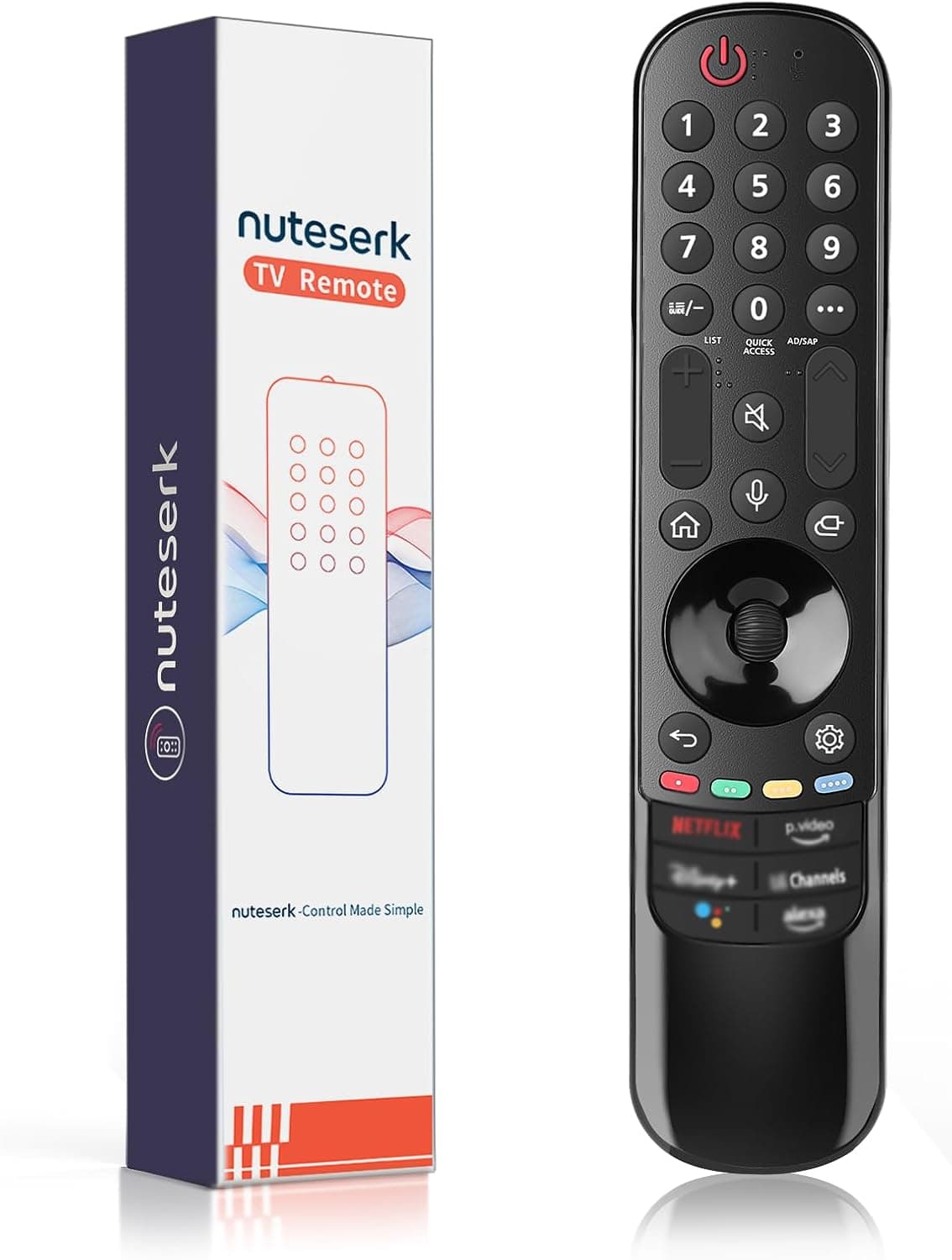 Replacement Voice Remote for LG Smart TVs with Ergonomic Design, Direct Streaming App Buttons, Quick Response and Reliable Wireless Connectivity — 1 of 5