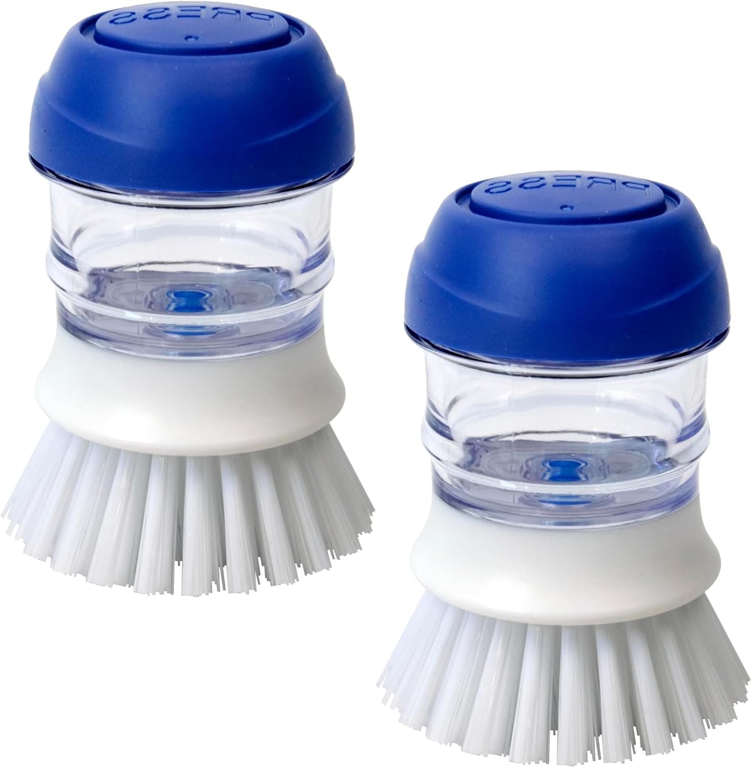 Dish Brush with Soap Dispenser 2 Pack Kitchen Cleaning Tool for Pots Pans and Dishes Featuring Ergonomic Handle and Durable Scrubbing Bristles — 1 of 5