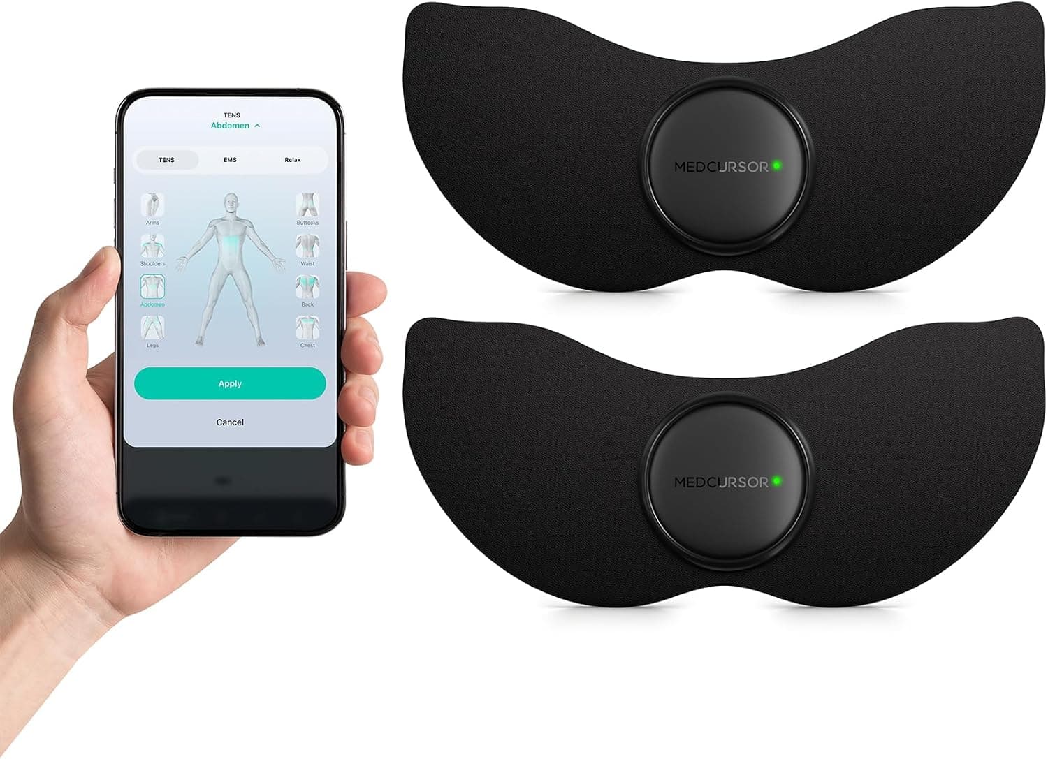 Wireless TENS Unit Muscle Stimulator with Targeted Pain Relief Technology, Rechargeable Design, Adjustable Intensity Levels and Portable Therapy Modes