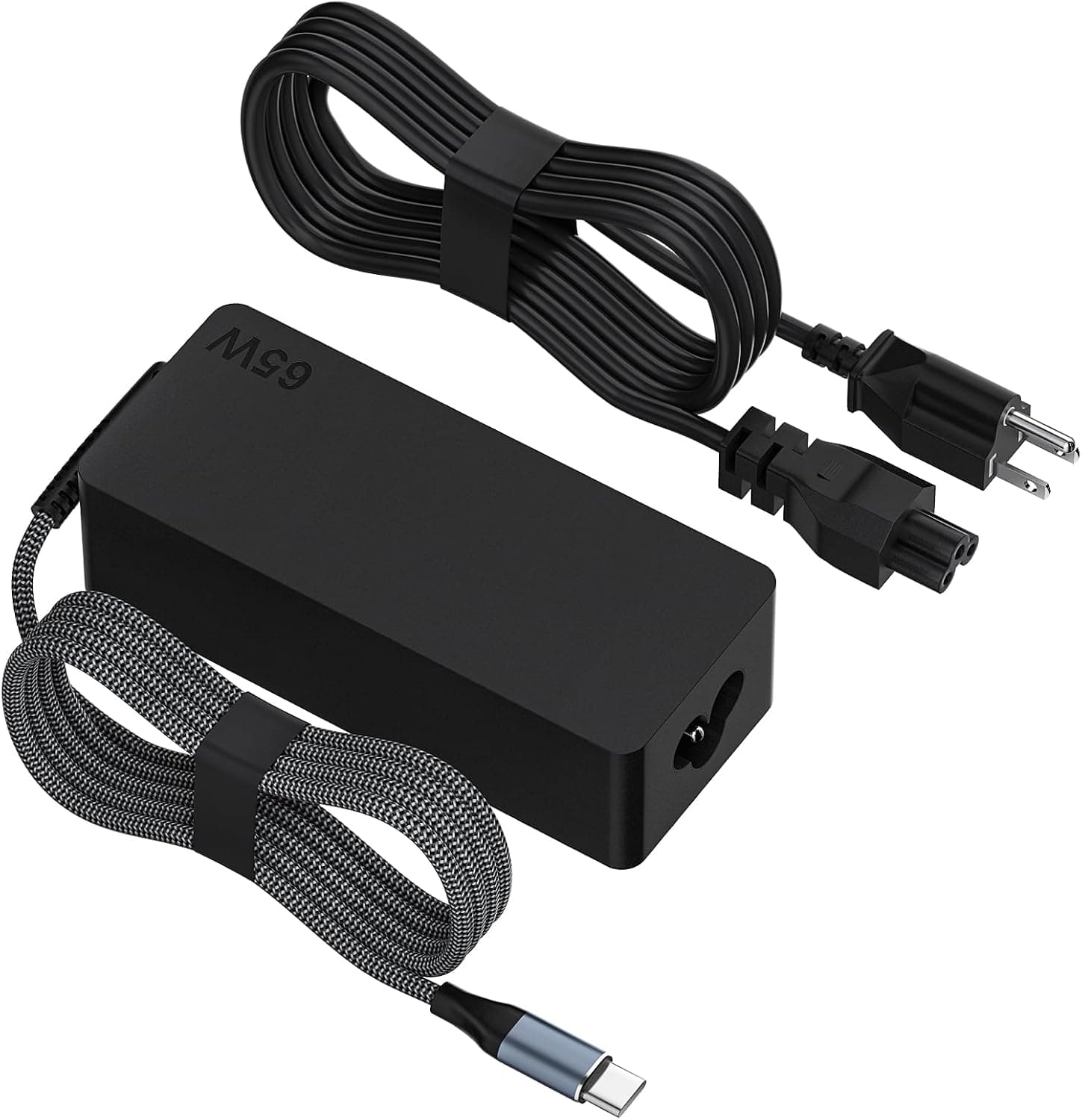 65W USB-C Laptop Charger Power Adapter for Lenovo ThinkPad T14, T15, and Yoga Laptops with Fast Charging Technology and Compact Travel Design — 1 of 5