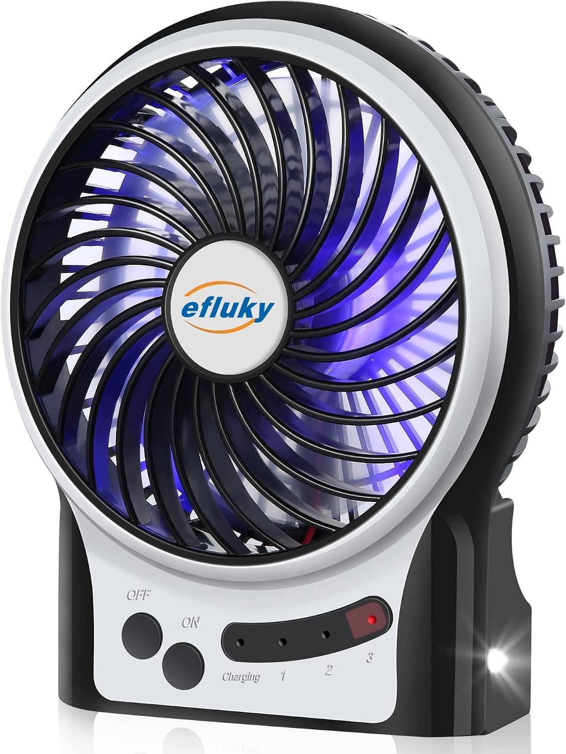 4.9 Inch Mini Rechargeable Desk Fan with USB Power, Compact Portable Design, Adjustable Airflow Speeds, Quiet Cooling Operation and Lightweight Build — 1 of 5